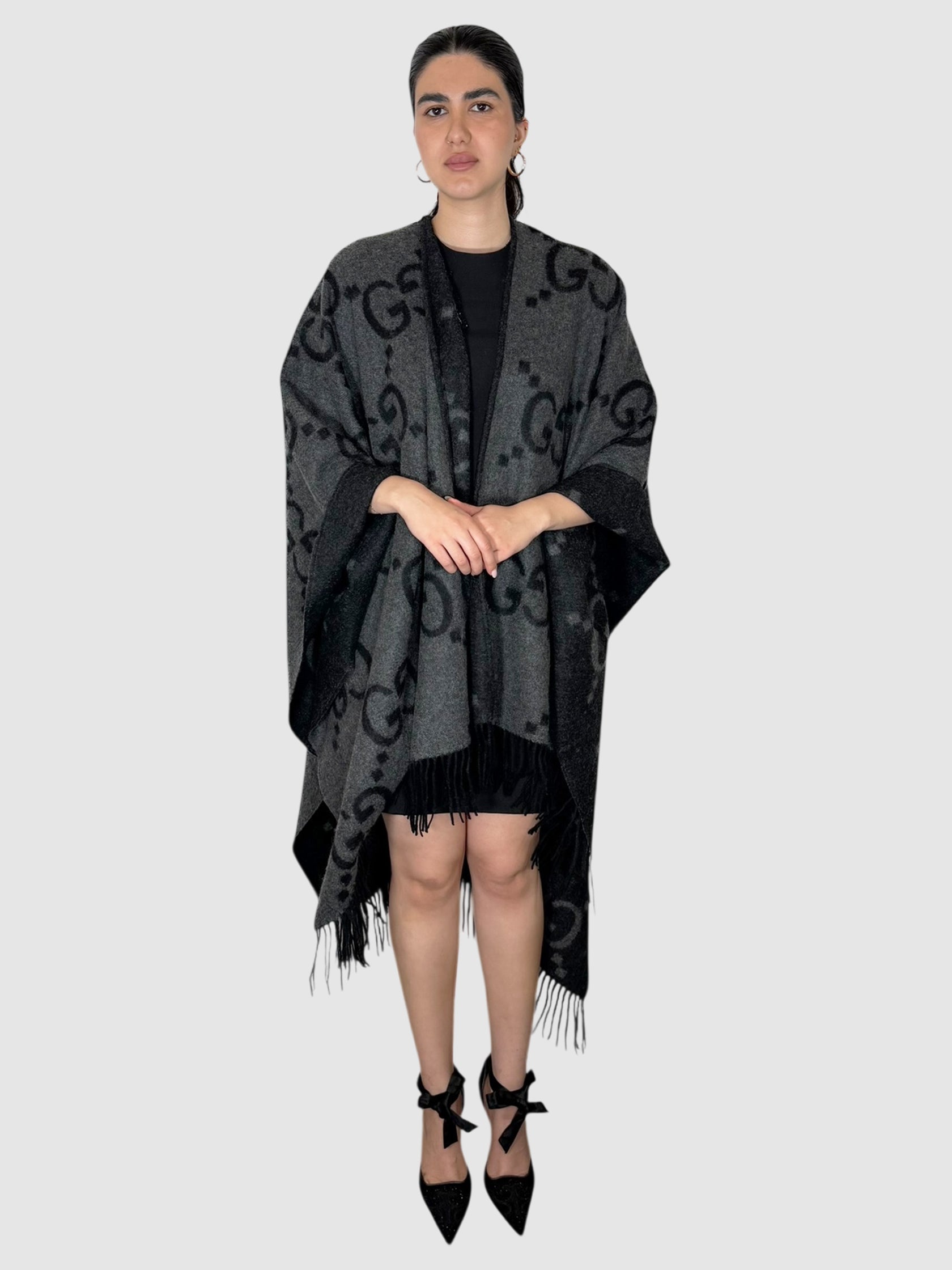 Reversible Monogram Cape