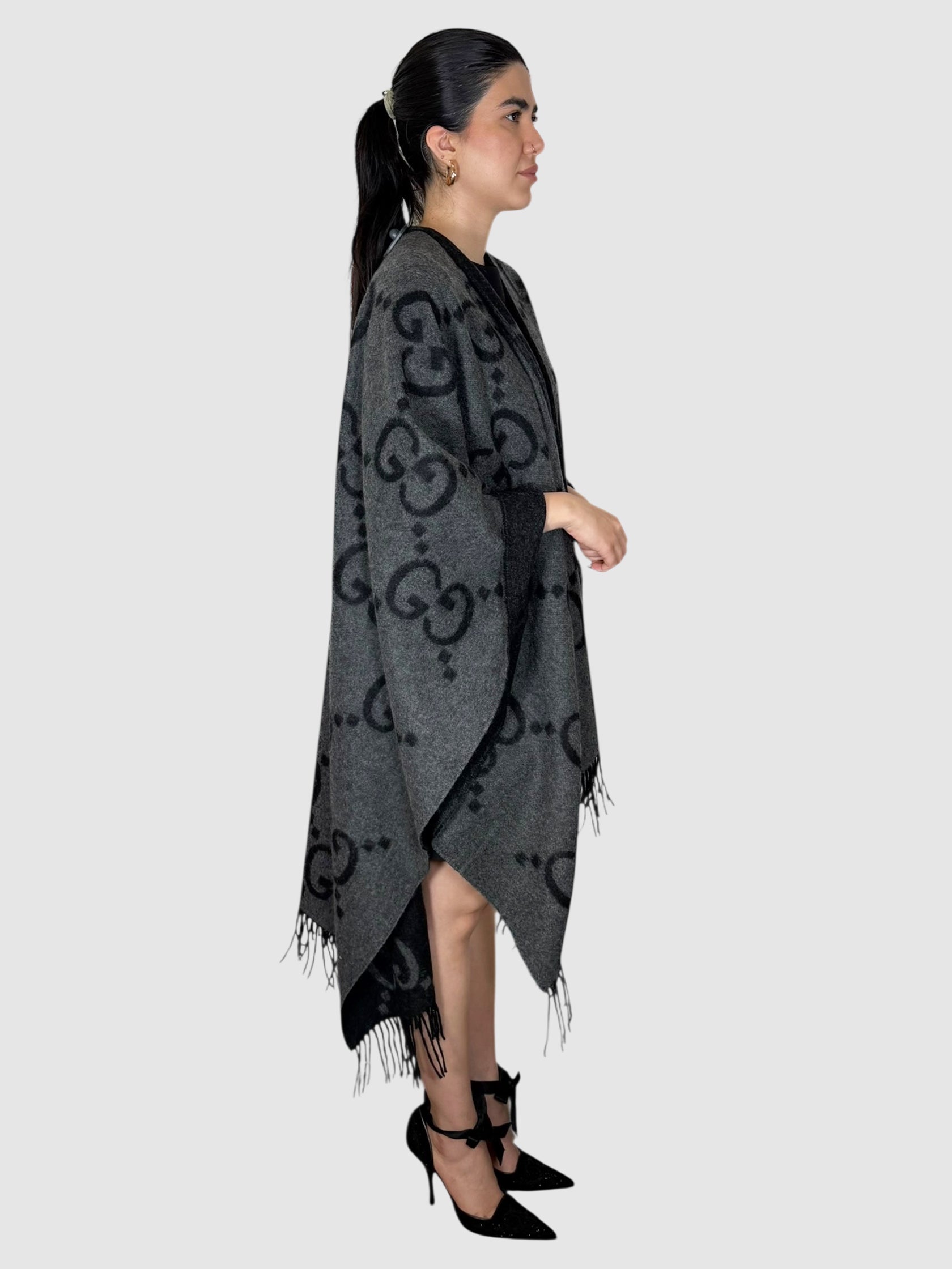Reversible Monogram Cape