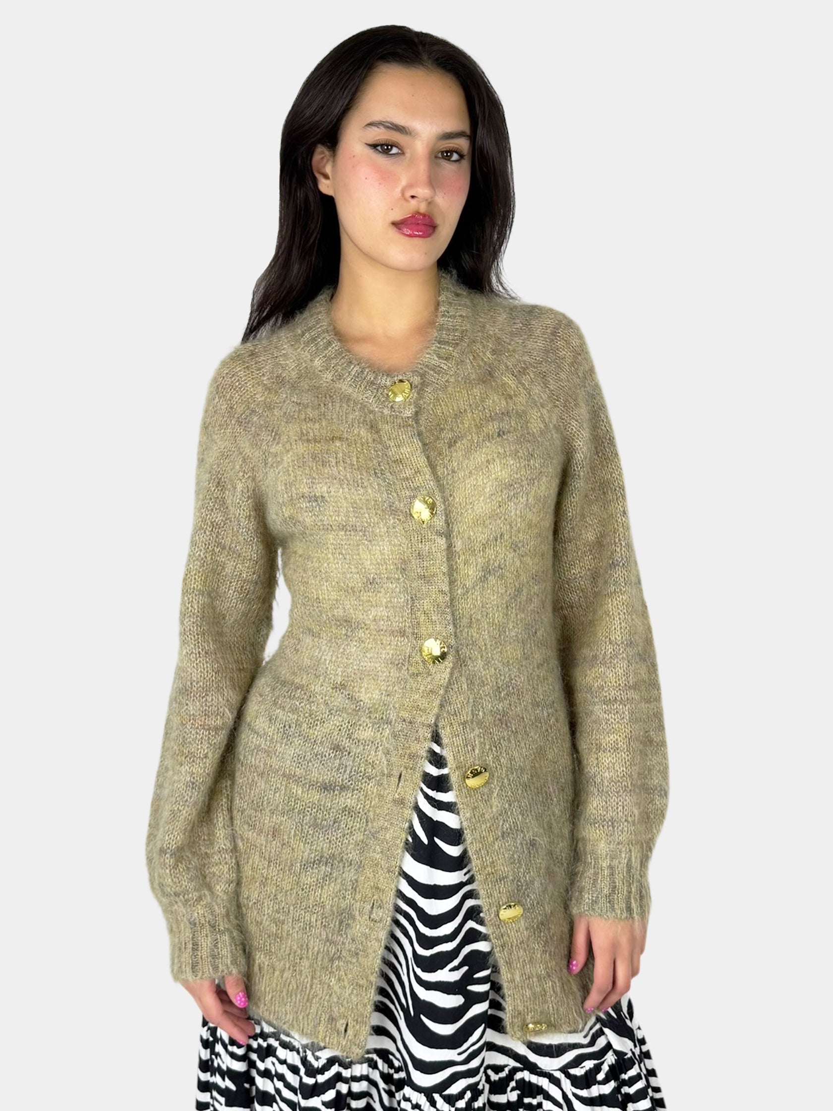 Brushed Mohair Cardigan