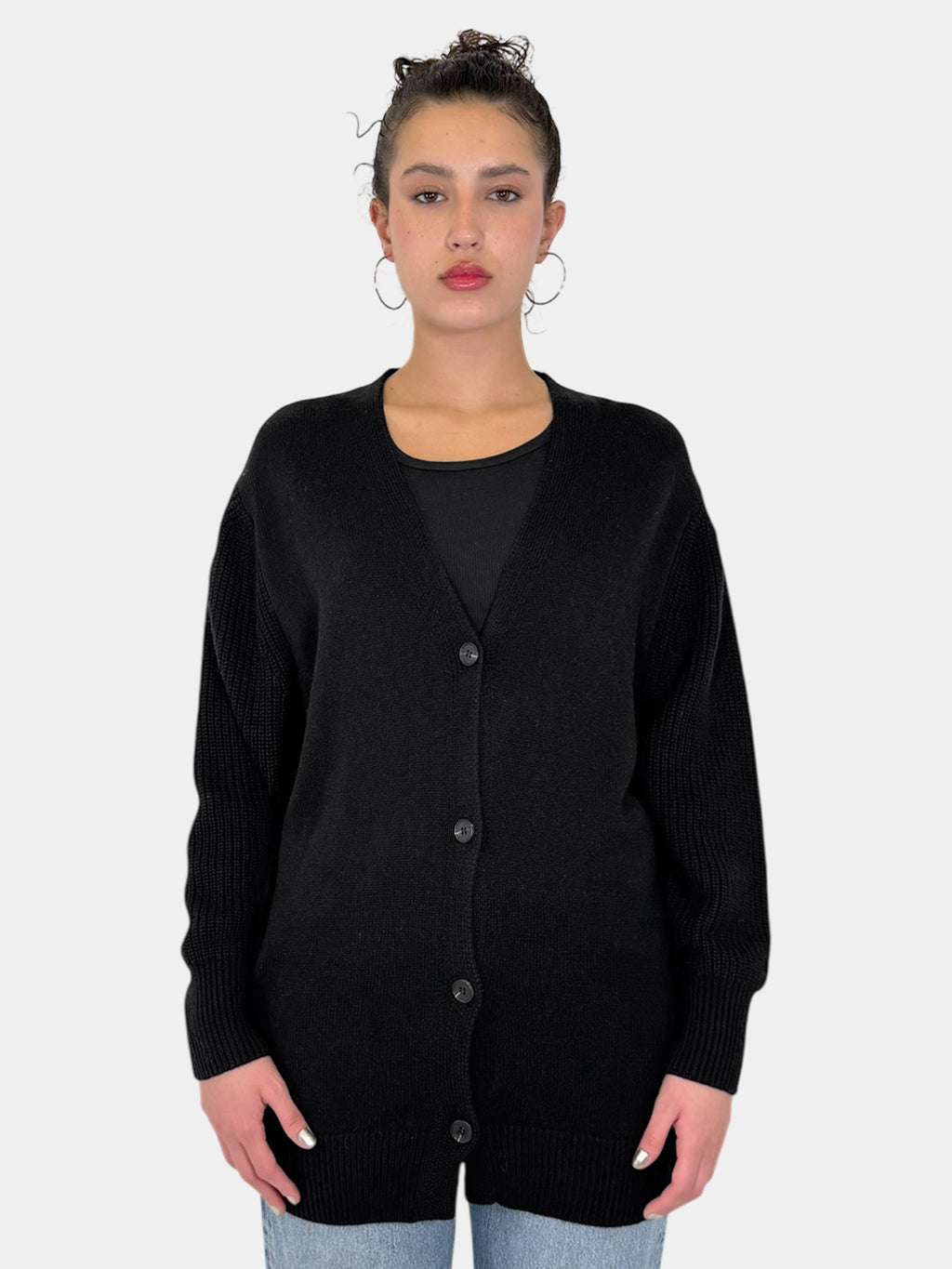 Wool Button-Up Cardigan