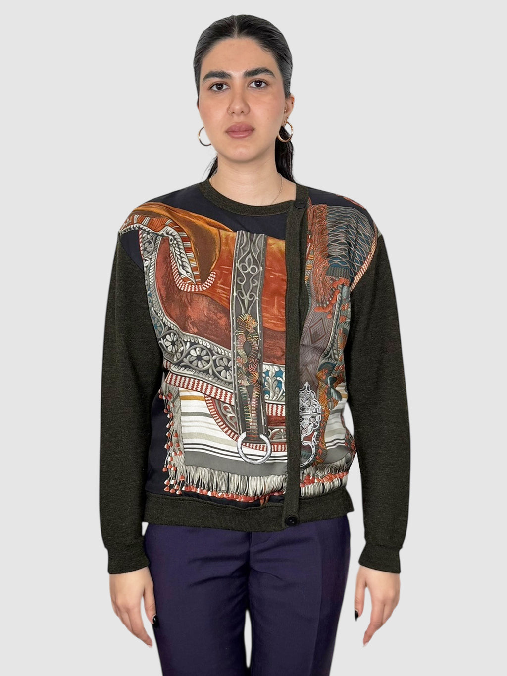 Abstract Print Cardigan