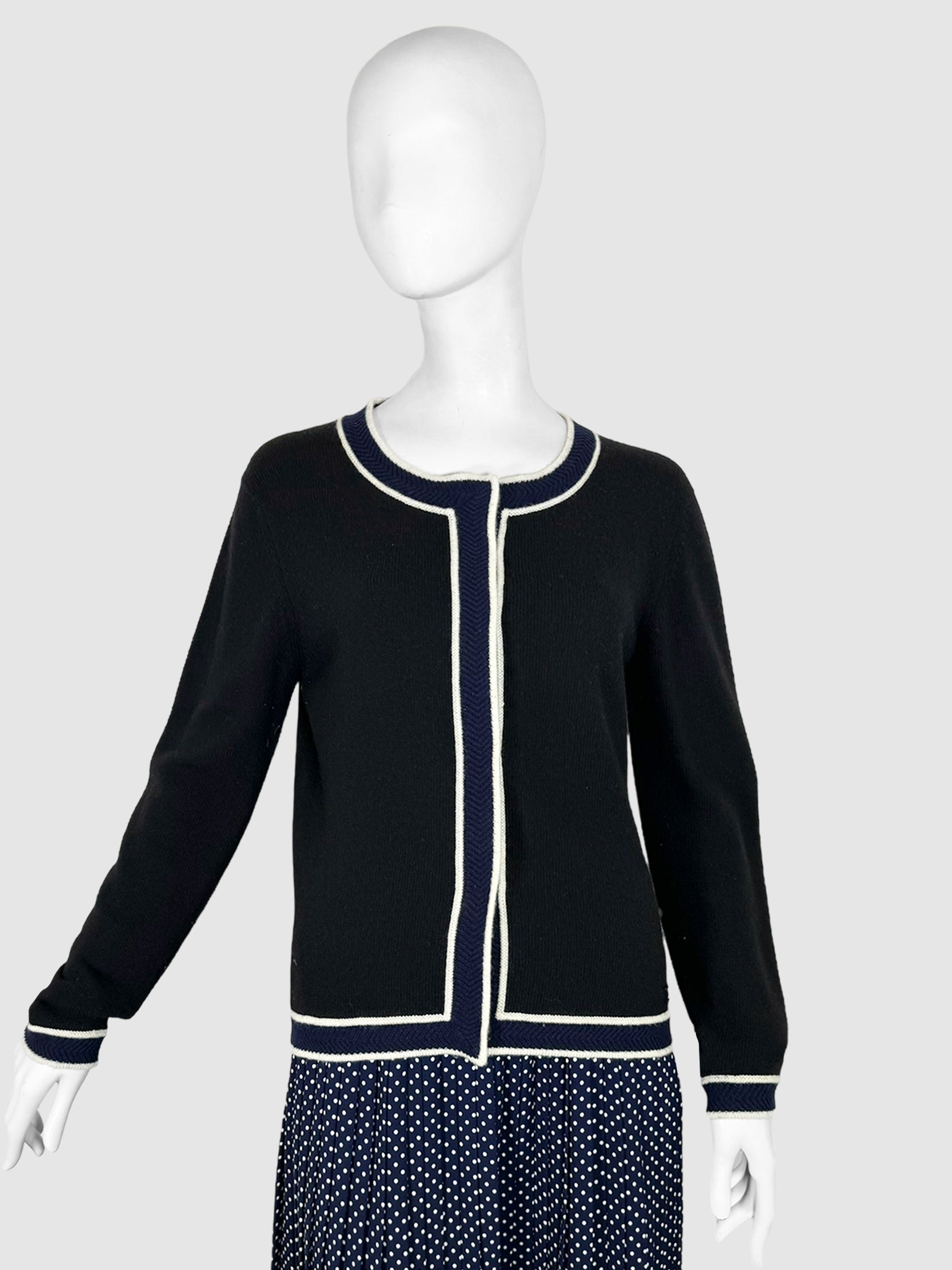 Cashmere Button-Up Cardigan - Size 44