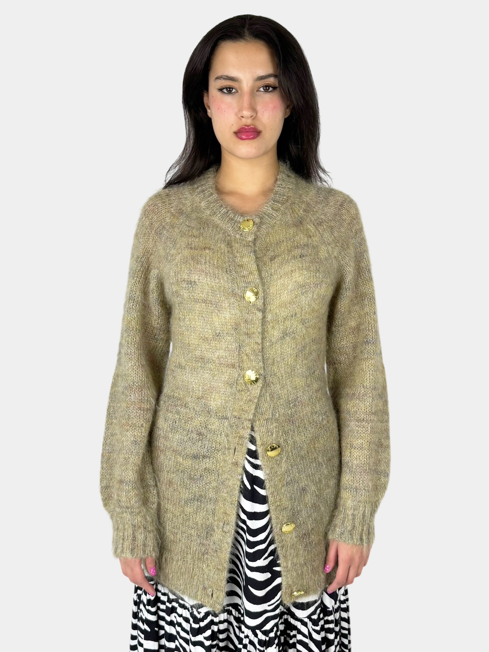 Brushed Mohair Cardigan