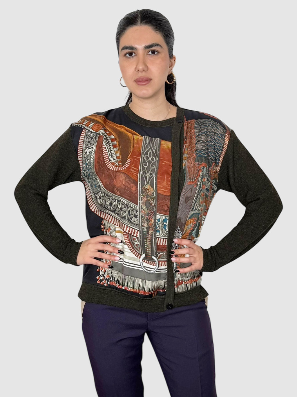 Abstract Print Cardigan