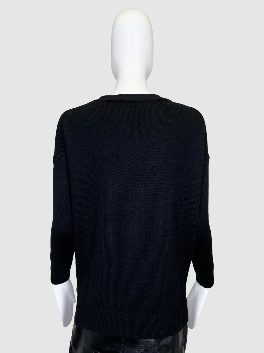 Maje Wool Cardigan with Studded Pockets - Size 1