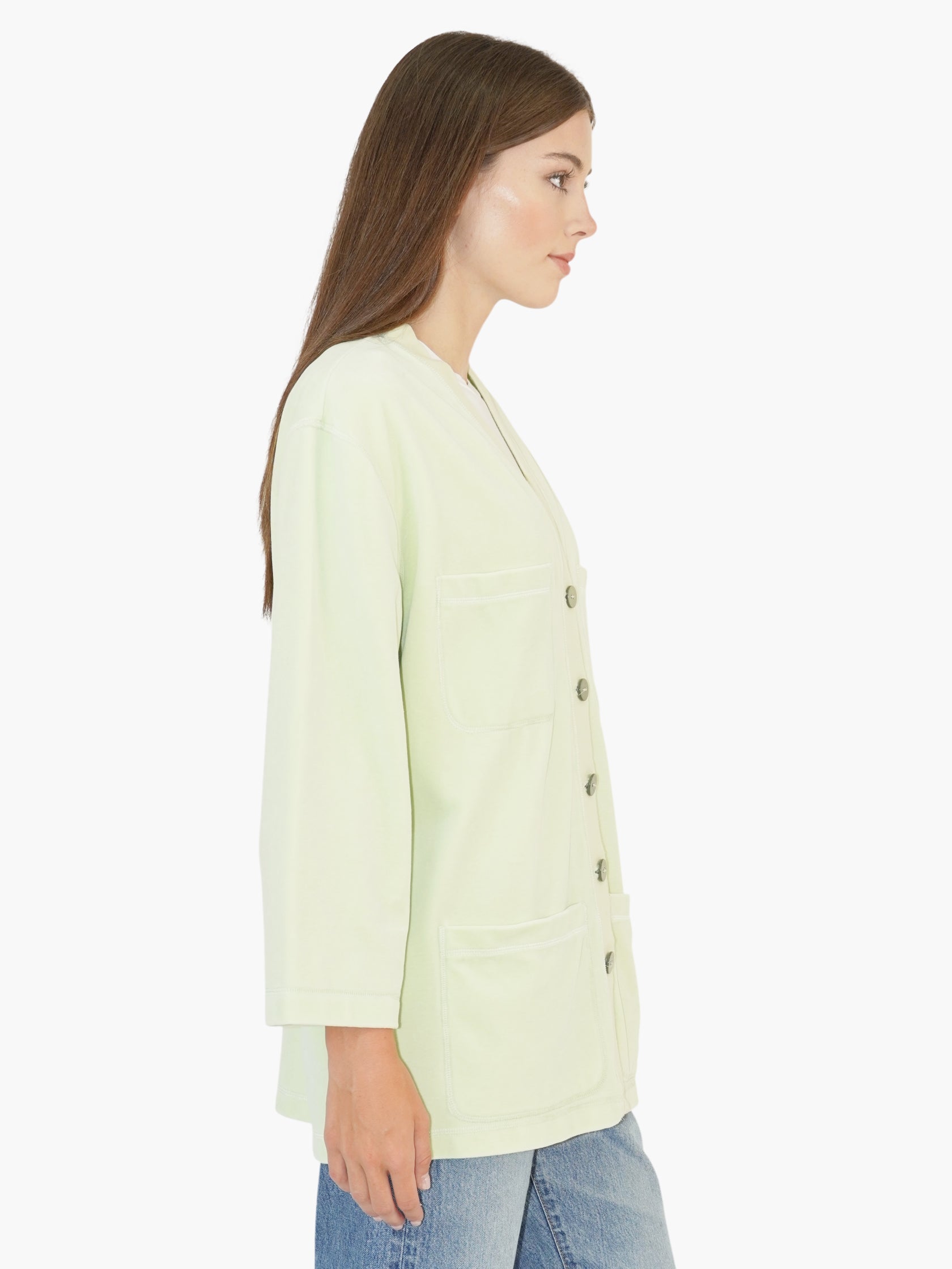 Velour Button-Up Cardigan