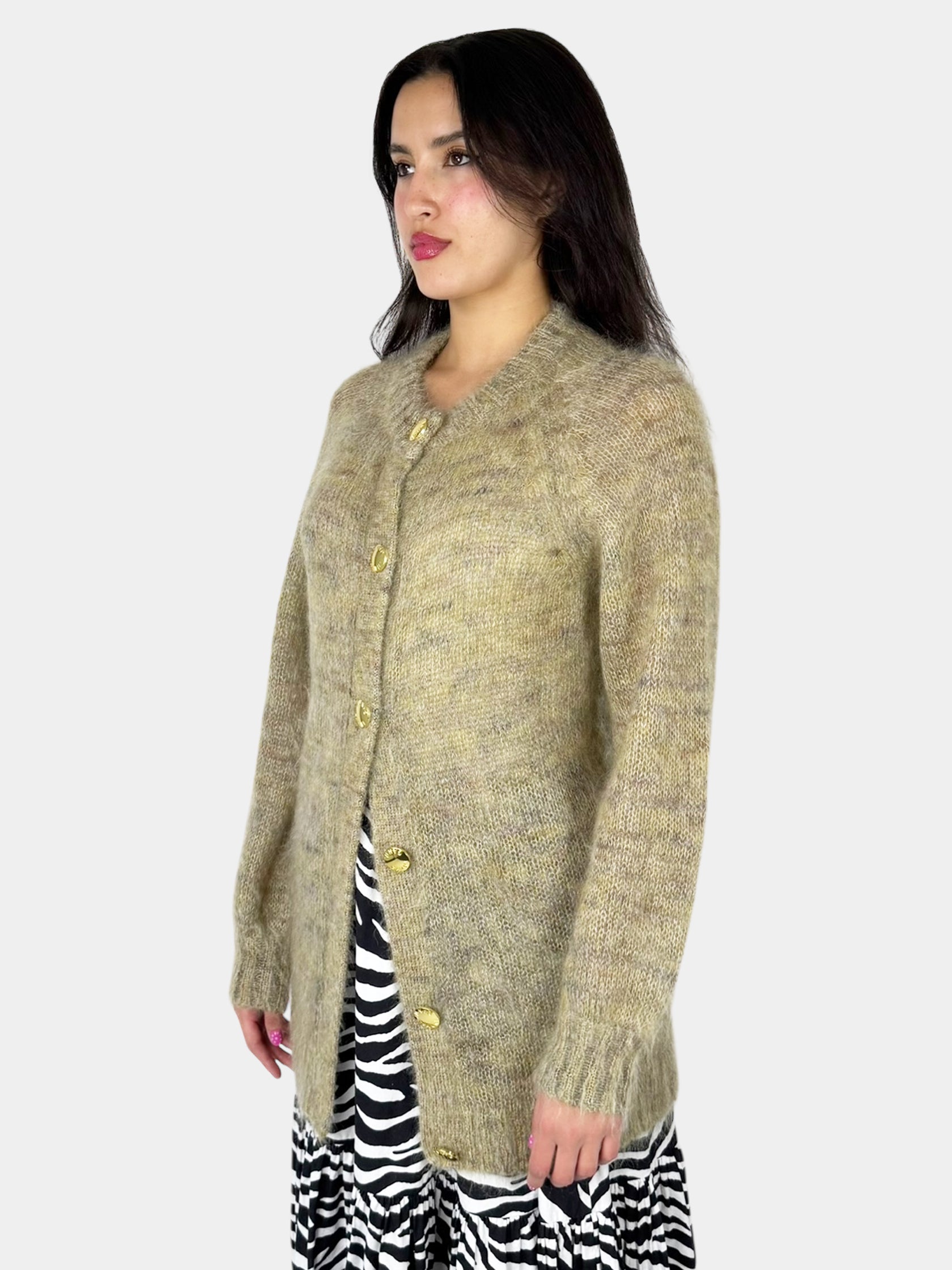 Brushed Mohair Cardigan