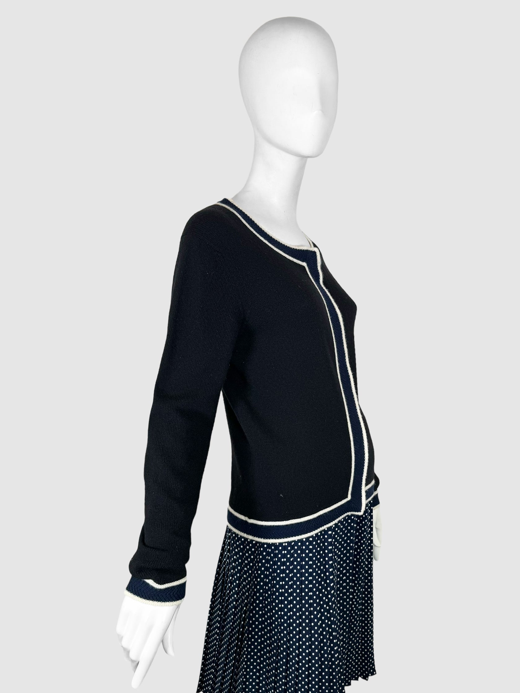 Cashmere Button-Up Cardigan - Size 44