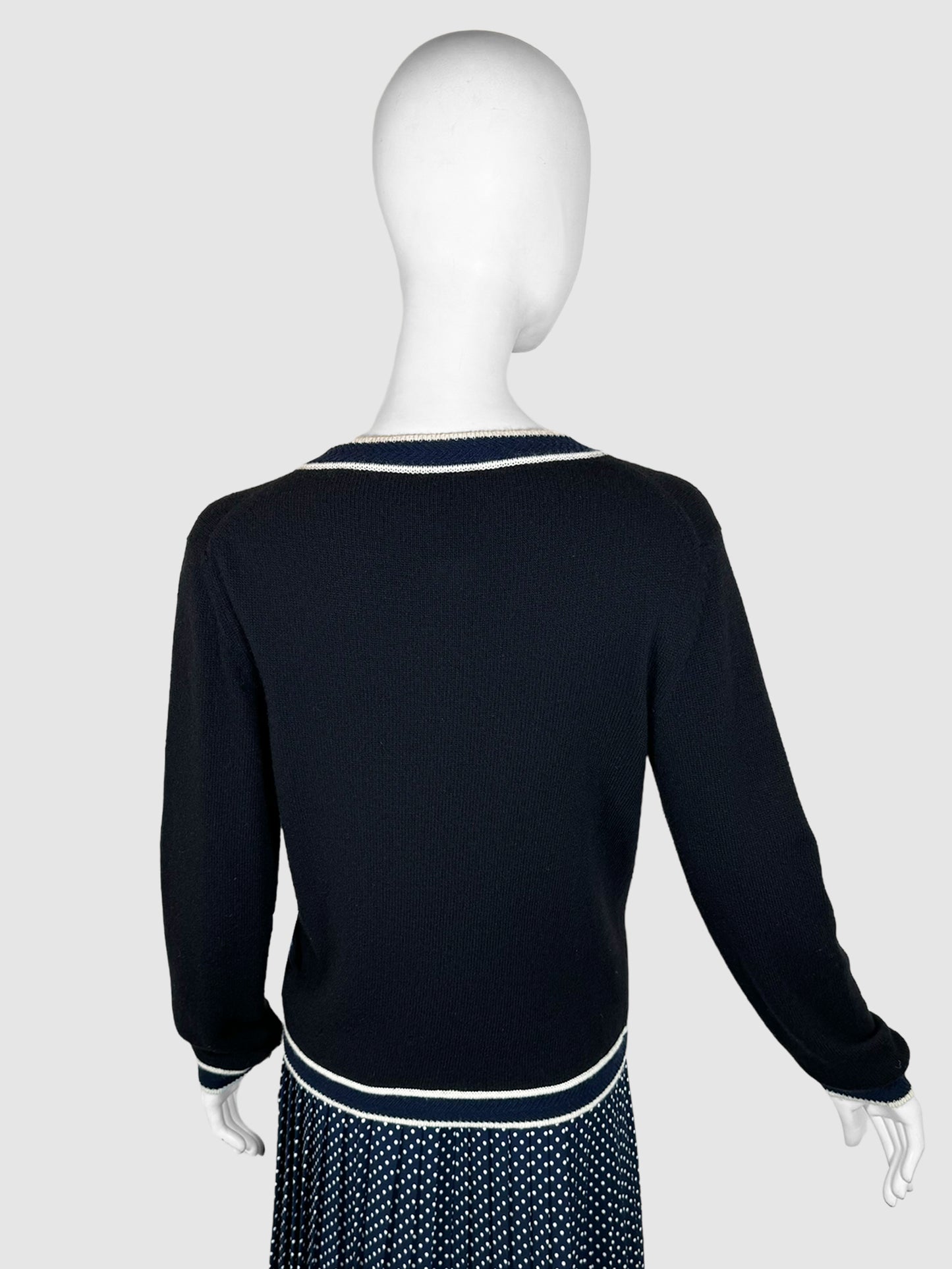 Cashmere Button-Up Cardigan - Size 44