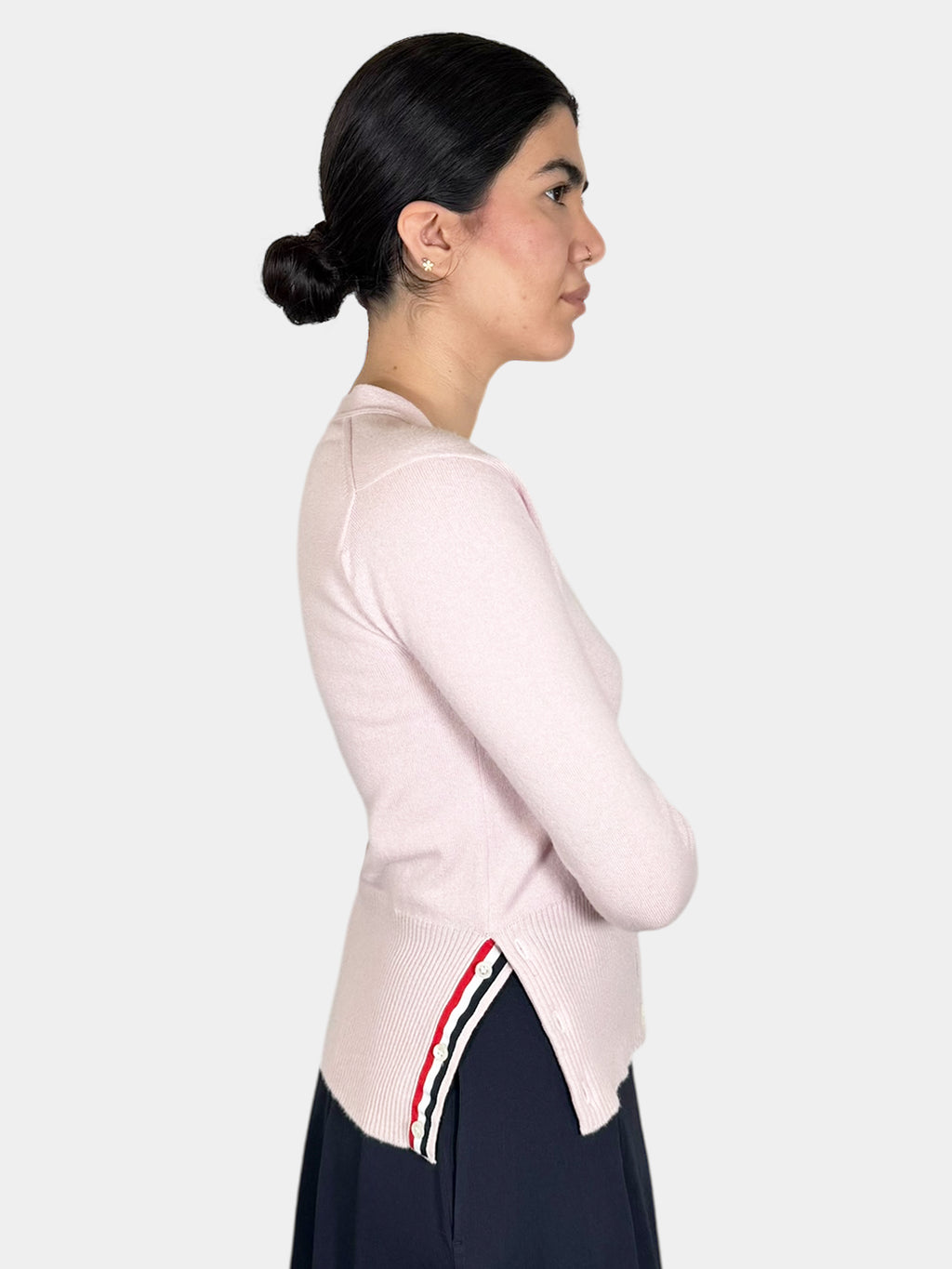 4-Bar V-Neck Cashmere Cardigan - Size 42