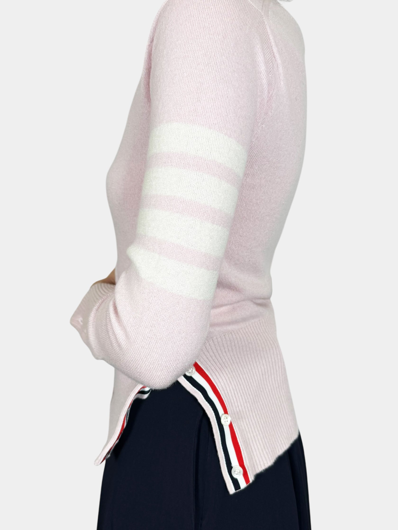 4-Bar V-Neck Cashmere Cardigan - Size 42