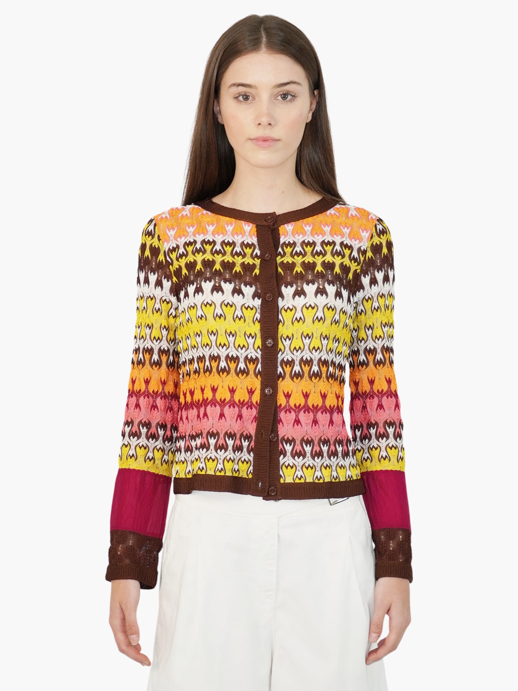 Knit Zig-Zag Cardigan