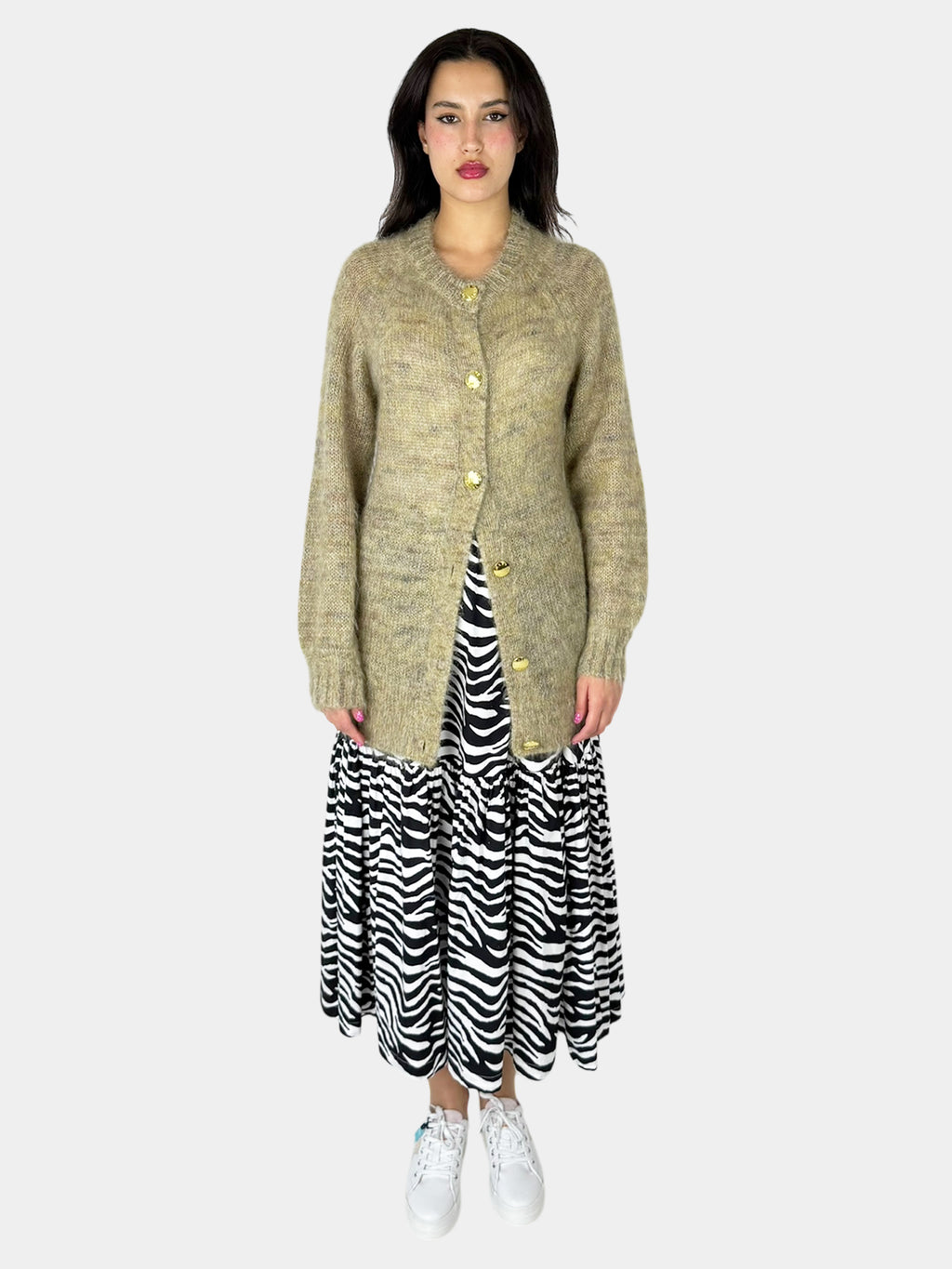 Brushed Mohair Cardigan