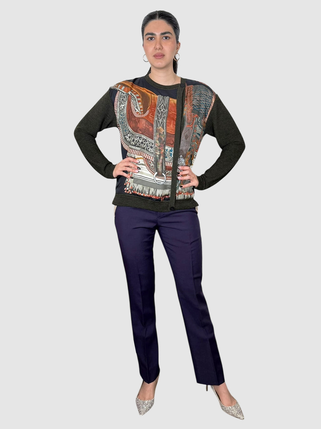 Abstract Print Cardigan
