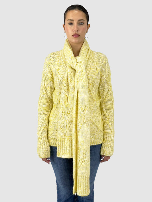 Knit Scarf Sweater Set