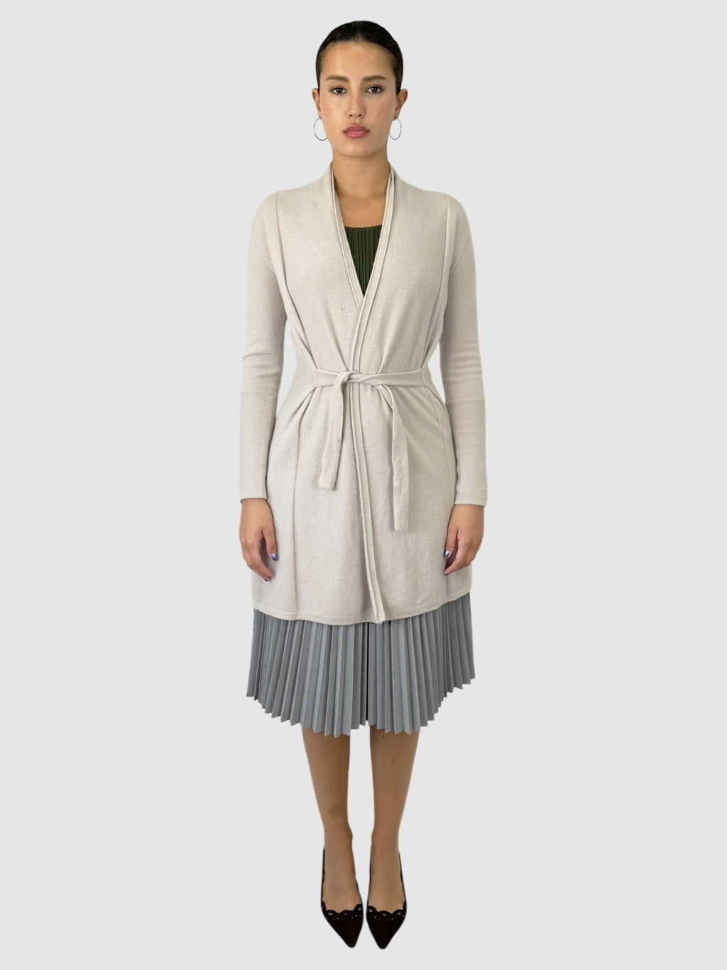 Cashmere Belted Cardigan