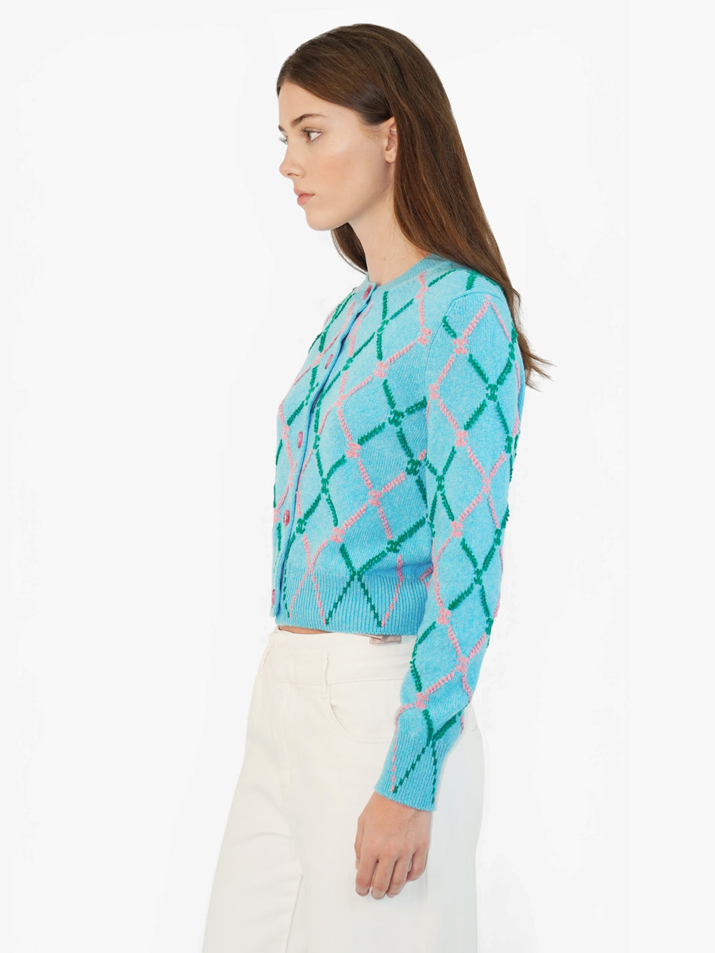Cashmere Argyle Cardigan