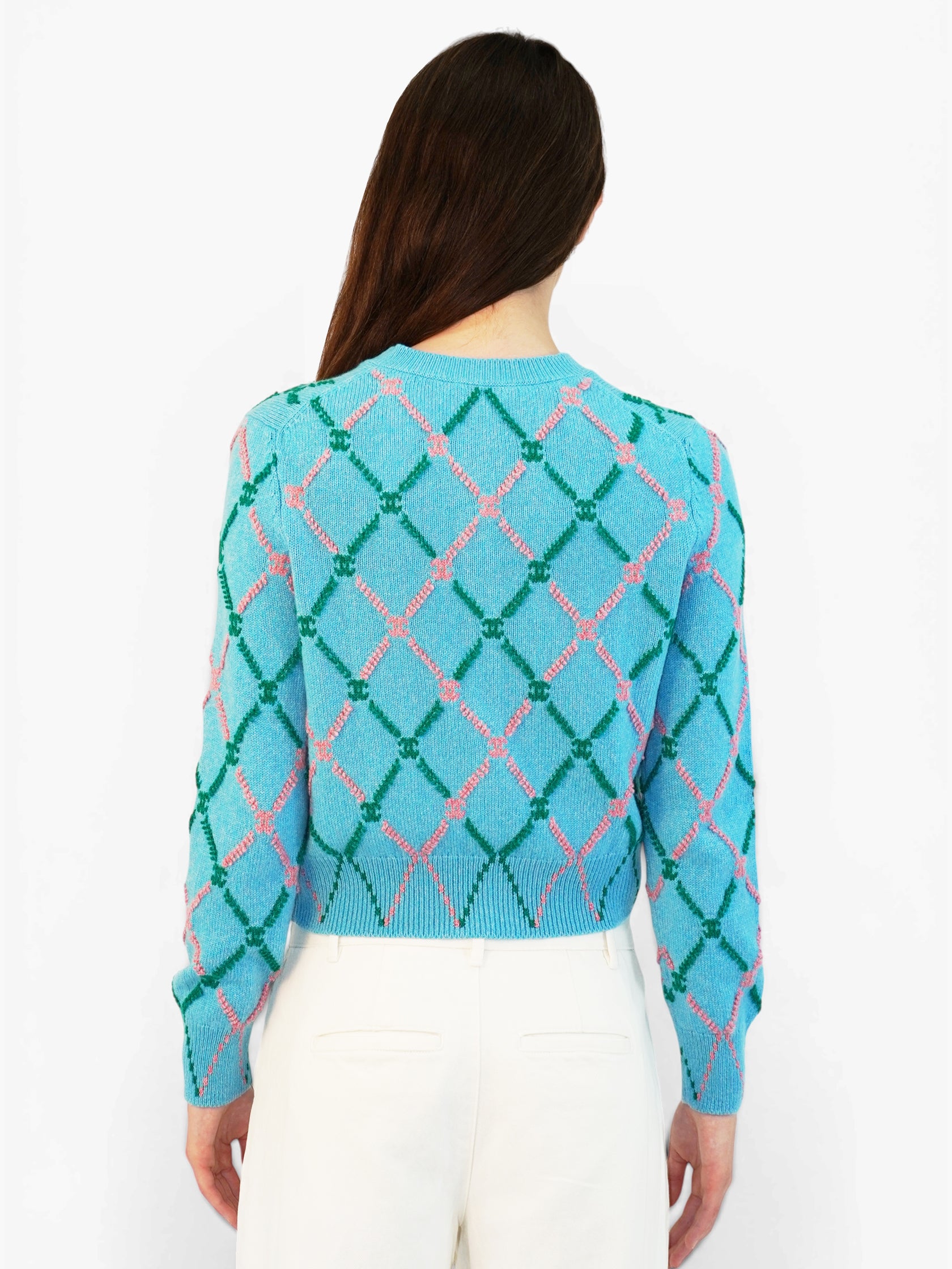 Cashmere Argyle Cardigan