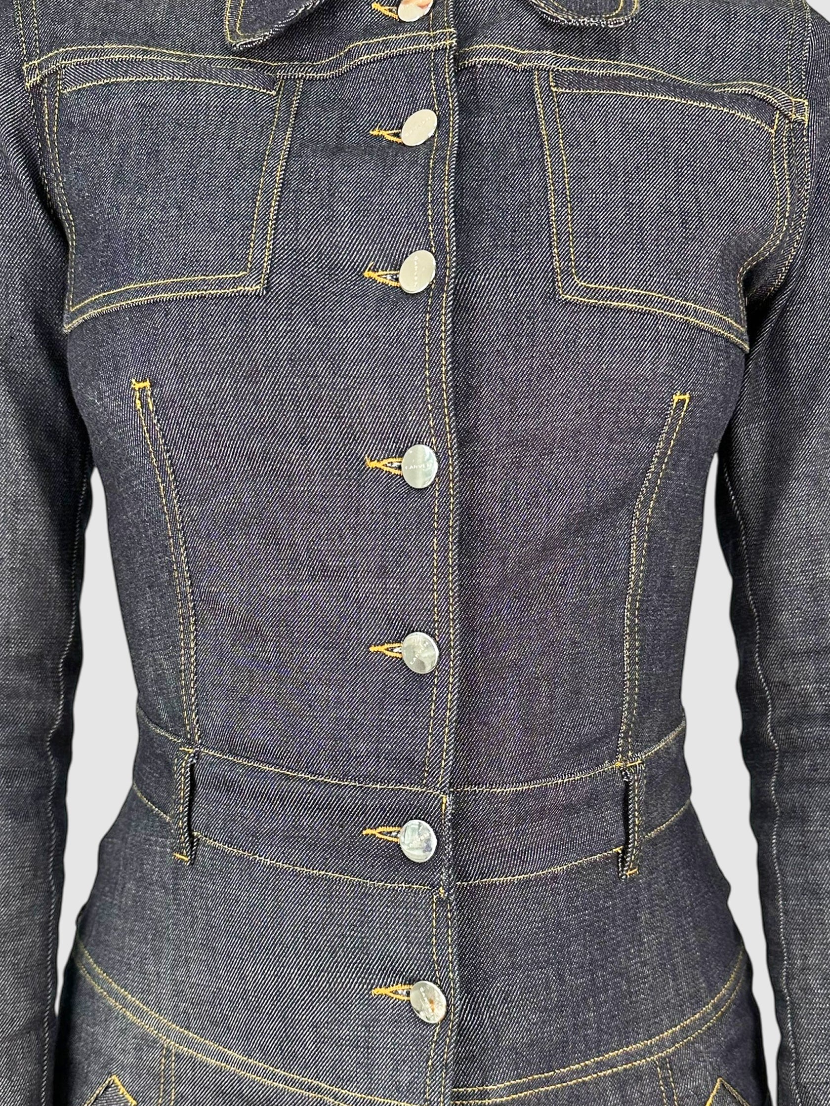 Denim Button-Up Dress - Size 38