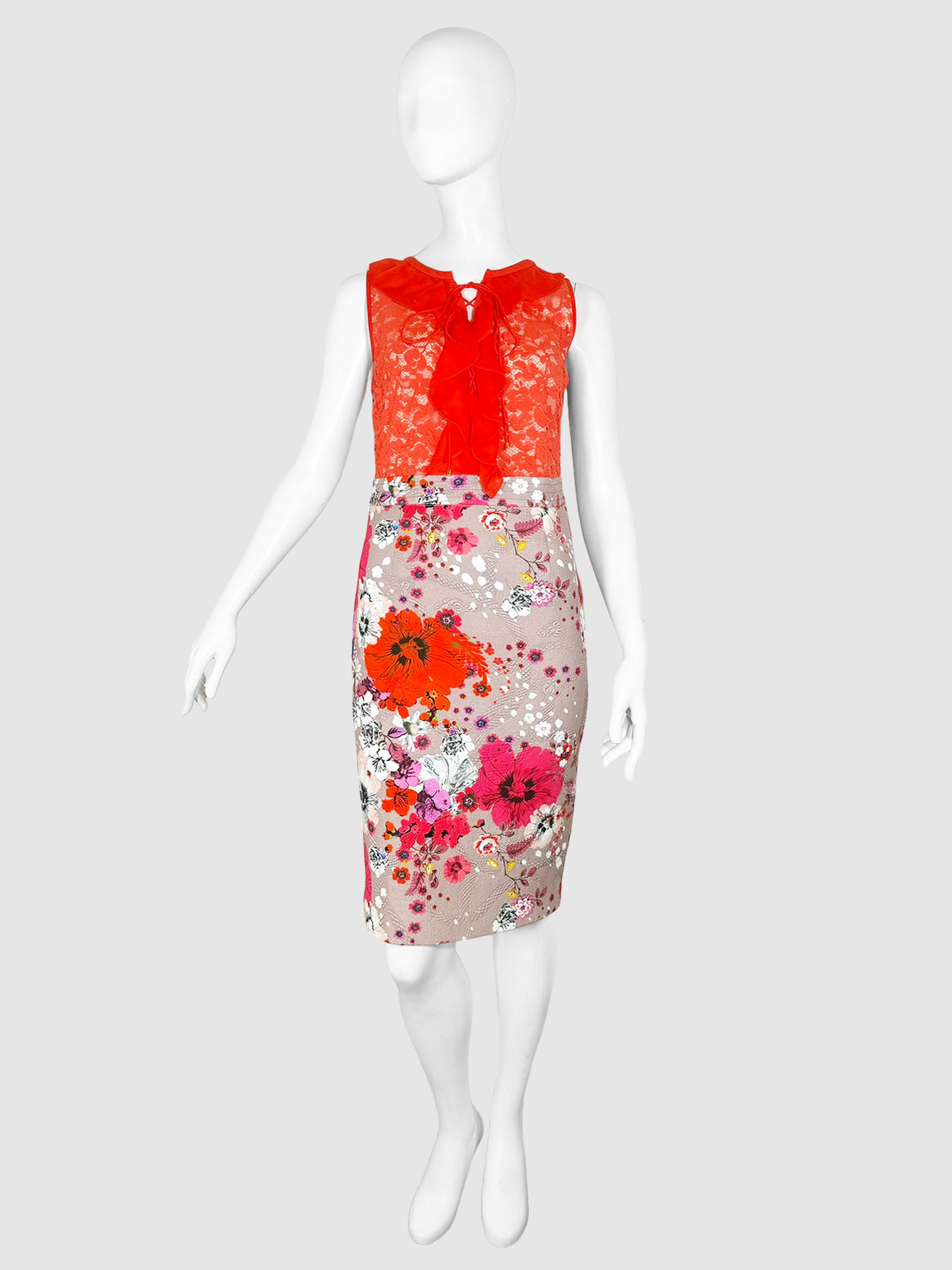 Lace Floral Print Dress - Size 6/8