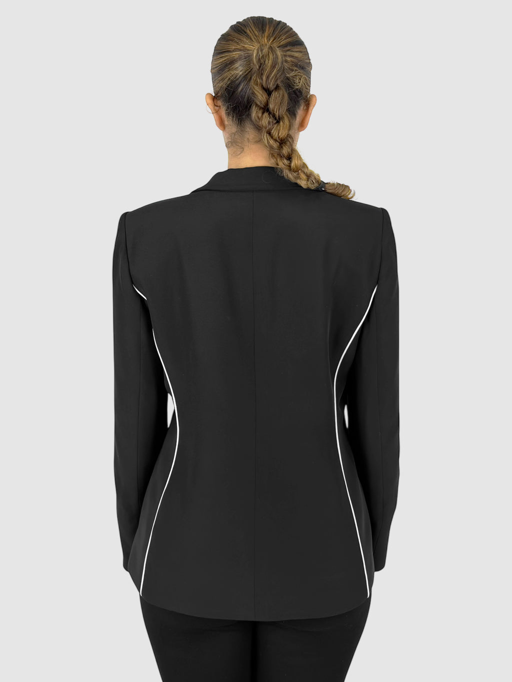 Contrast Piped Blazer