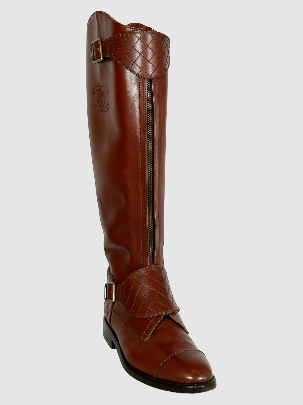 Interlocking CC Logo Riding Boots - Size 39.5