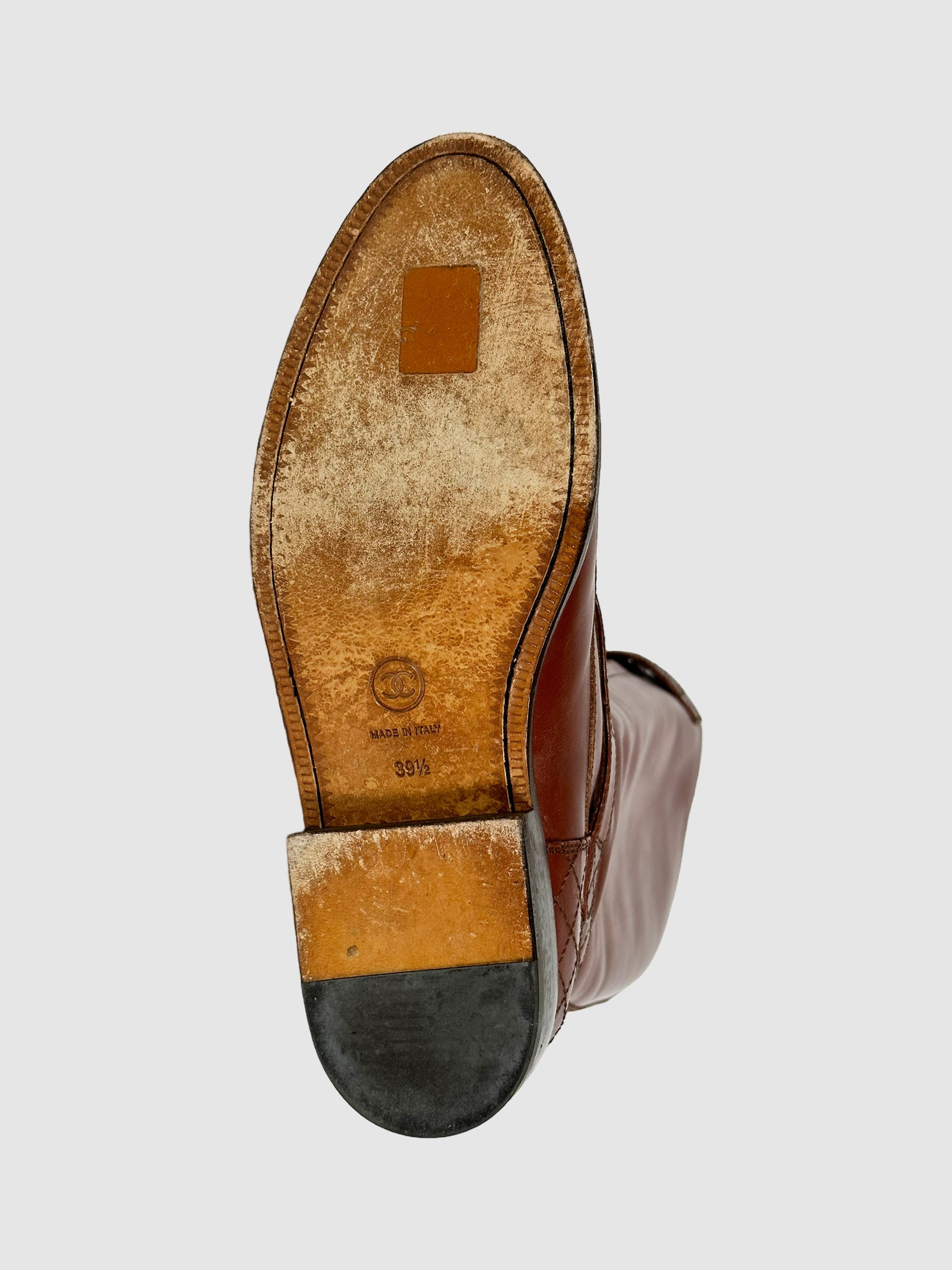 Interlocking CC Logo Riding Boots - Size 39.5