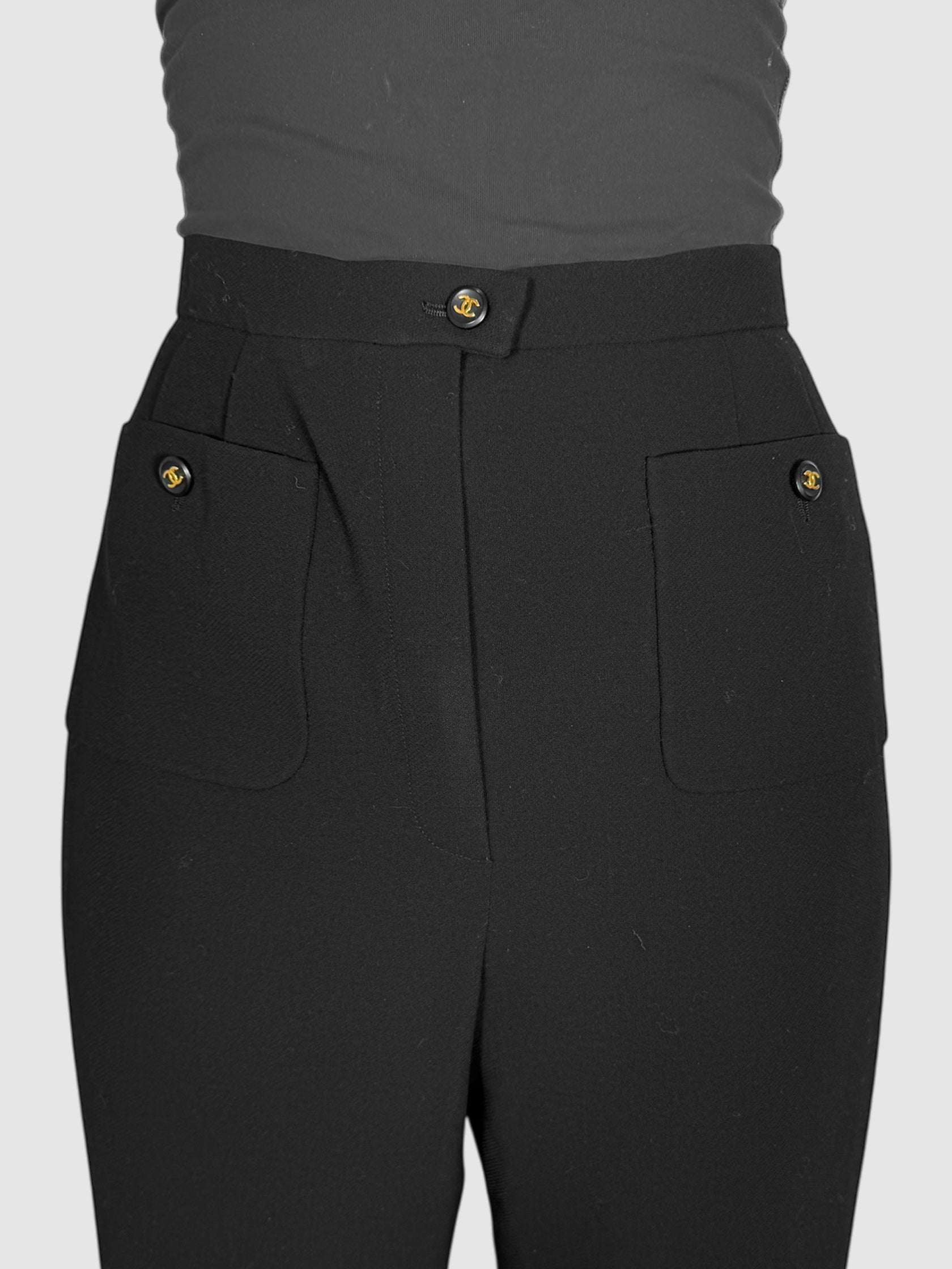 Wide Leg CC Button Pants