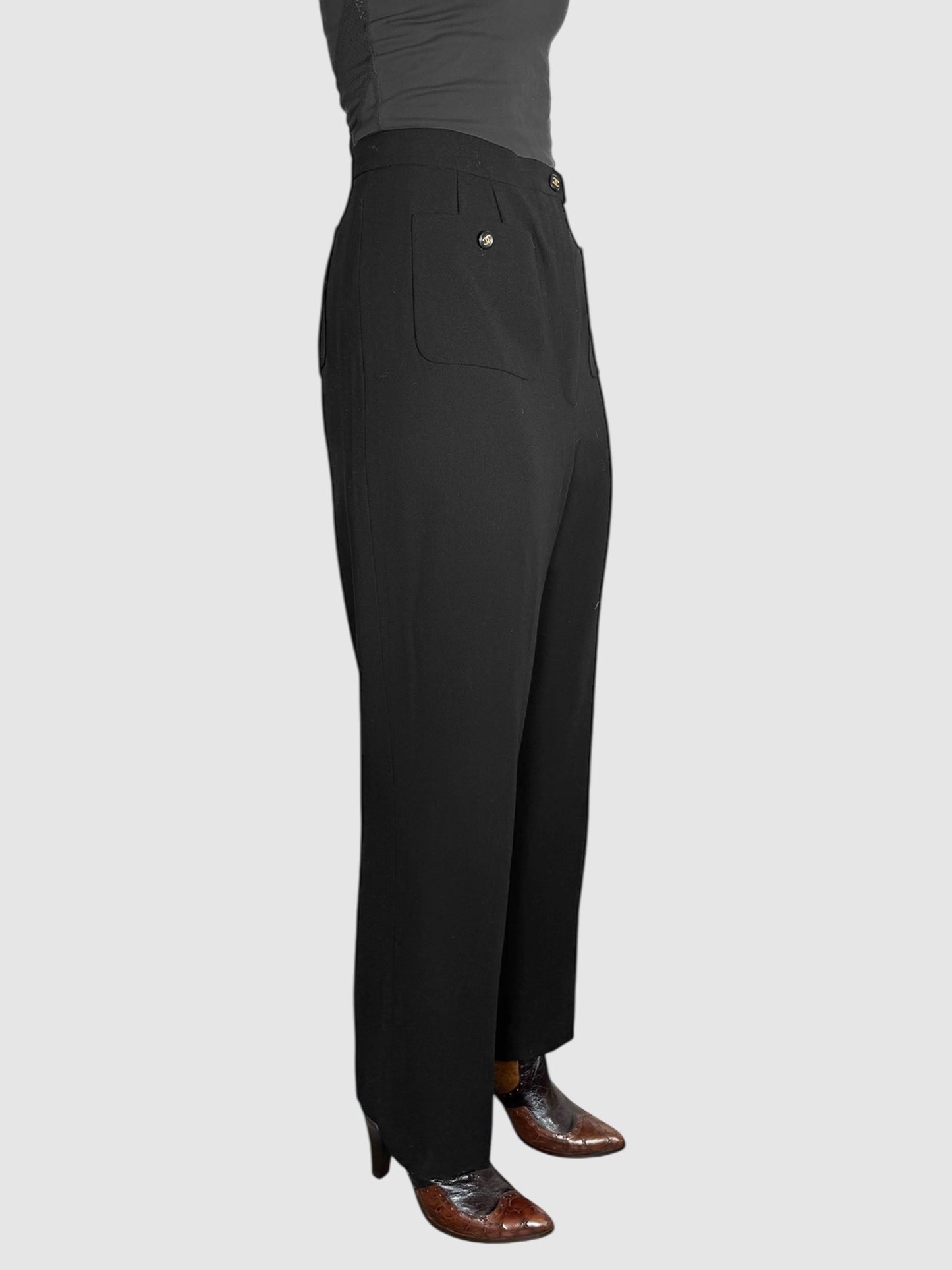 Wide Leg CC Button Pants - Size 42