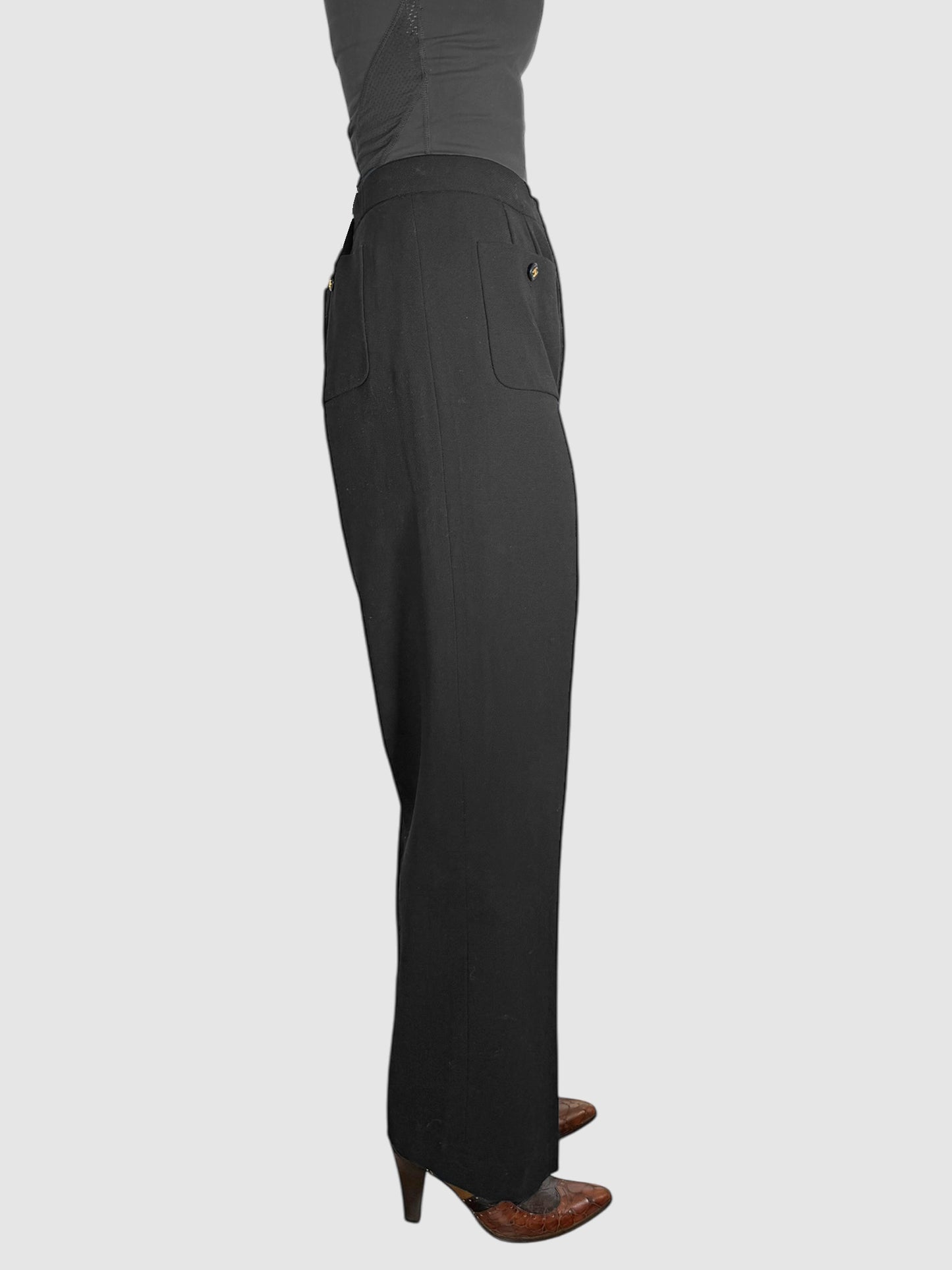 Wide Leg CC Button Pants - Size 42