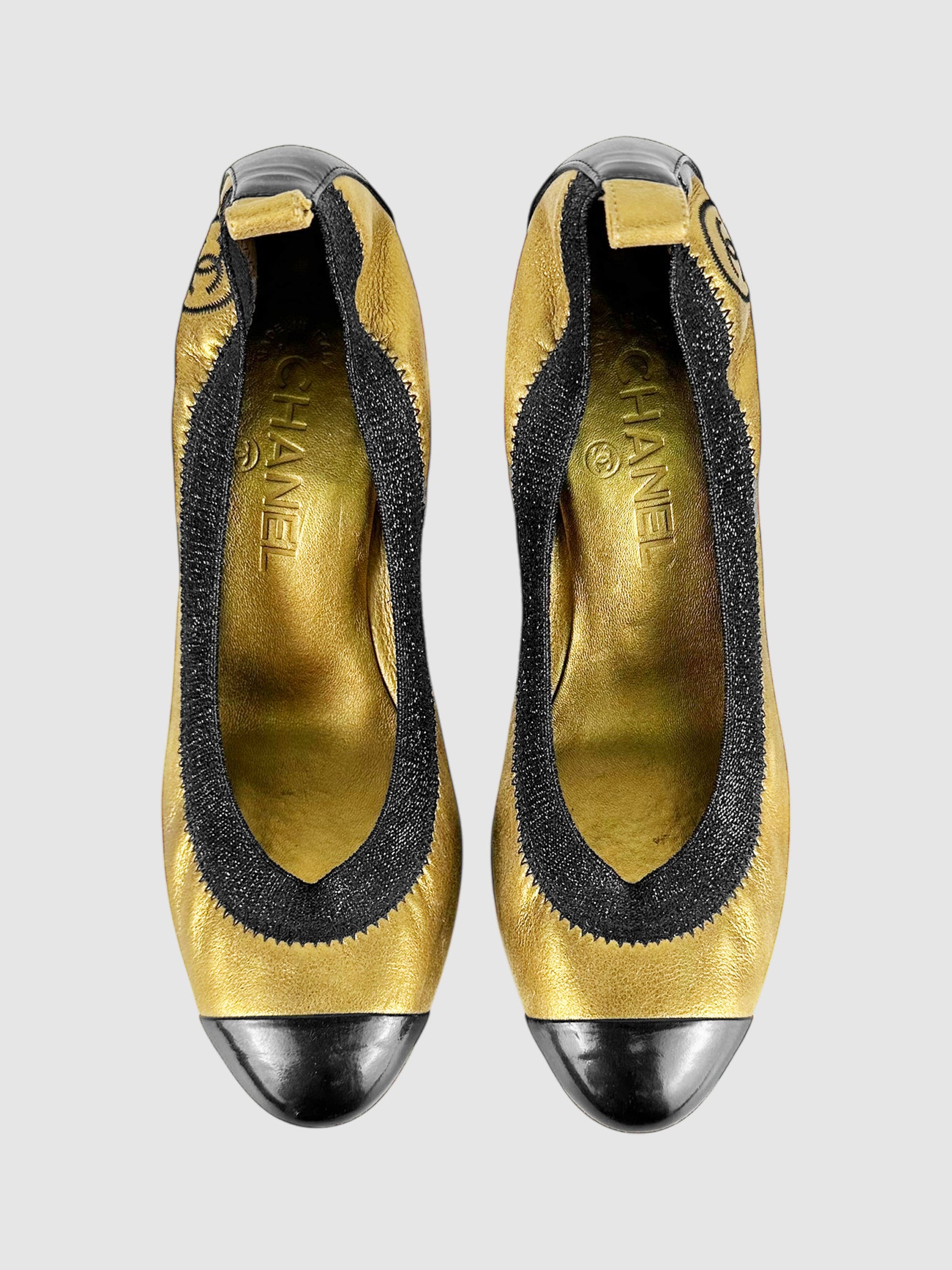Sparkle Trim Metallic CC Pumps