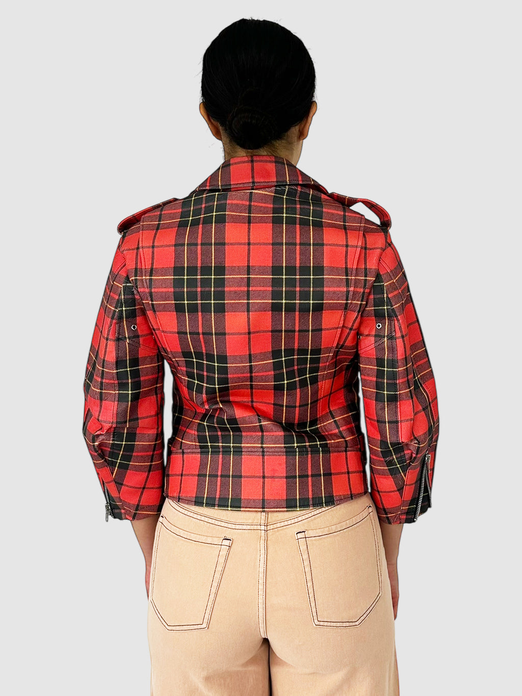 Plaid Moto Jacket