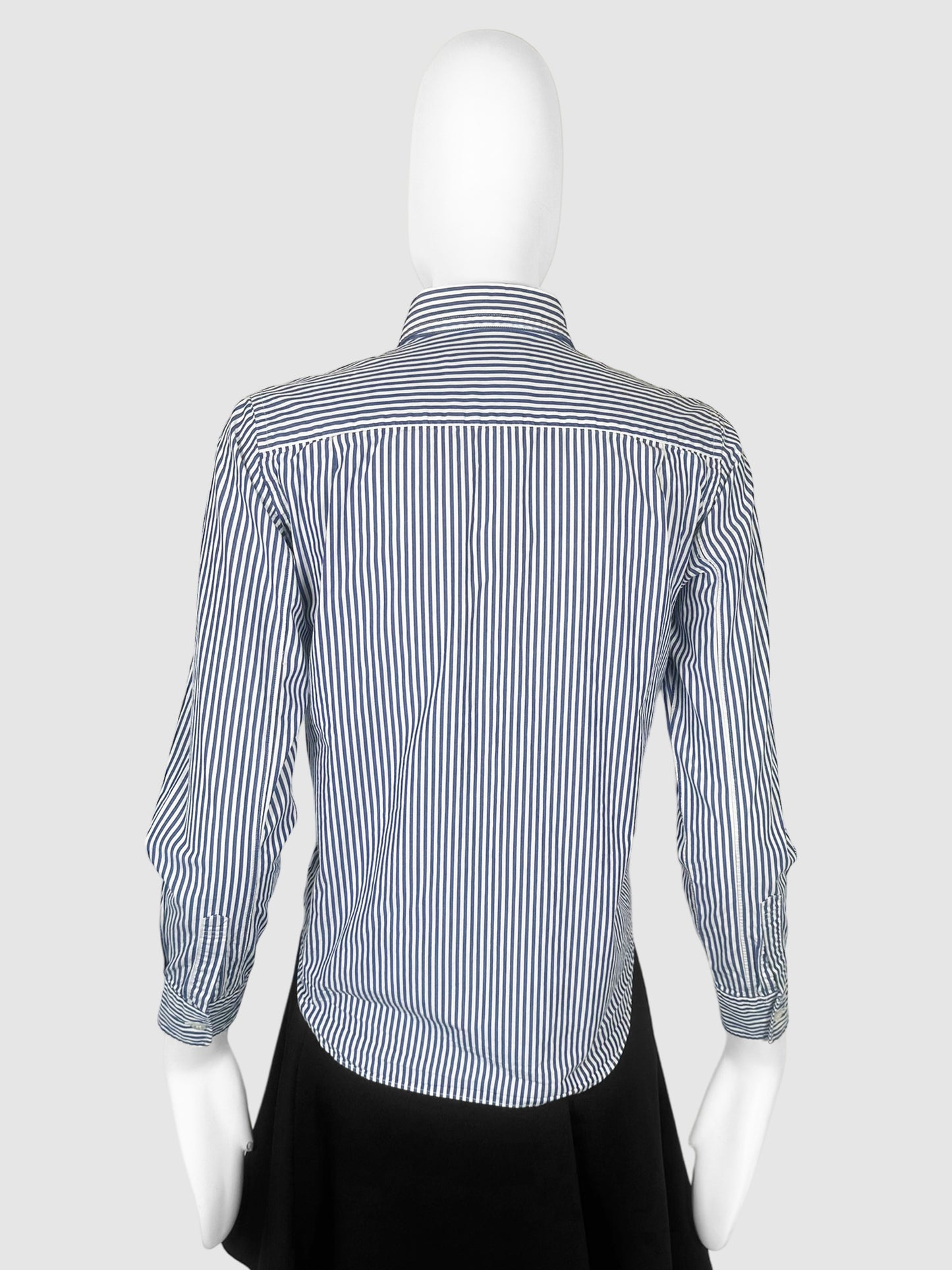 Striped Button Down Logo Top - Size S