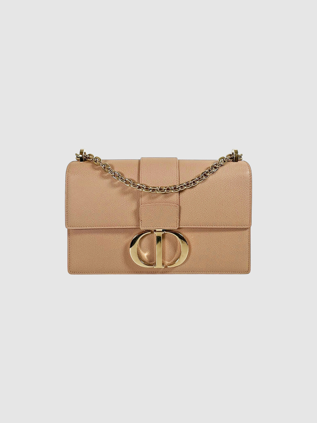 Christian Dior Beige Leather 30 Montaigne Flap Shoulder Bag Luxury Designer Resale Consignment Toronto Canada Secondhand