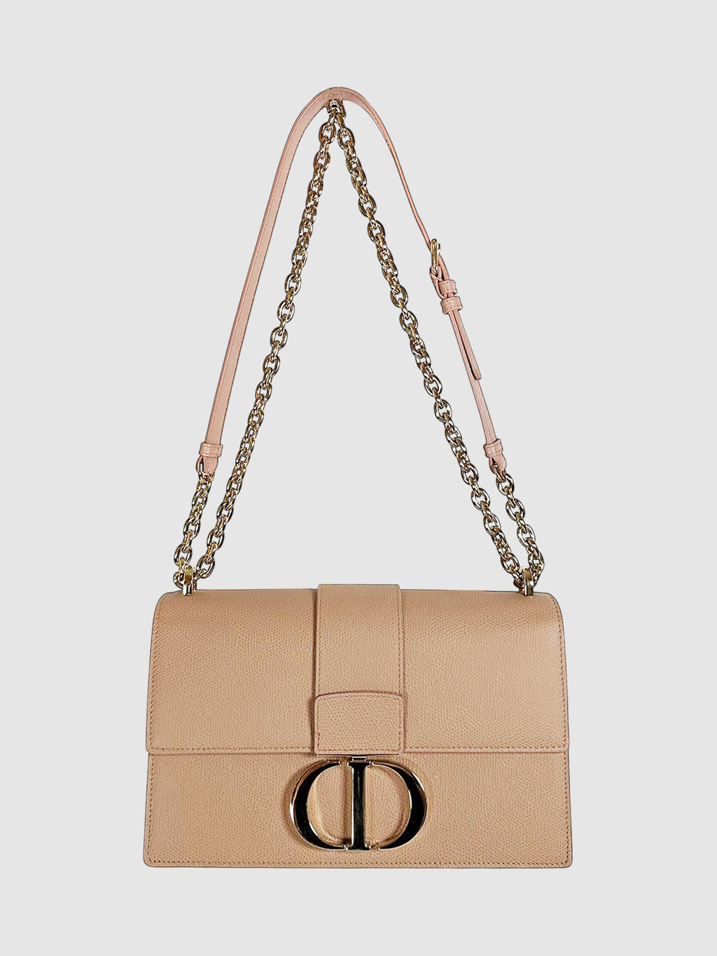 Christian Dior Beige Leather 30 Montaigne Flap Shoulder Bag Luxury Designer Resale Consignment Toronto Canada Secondhand