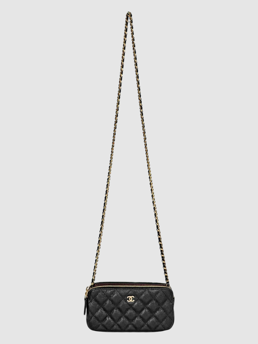 Double Zip Chain Clutch