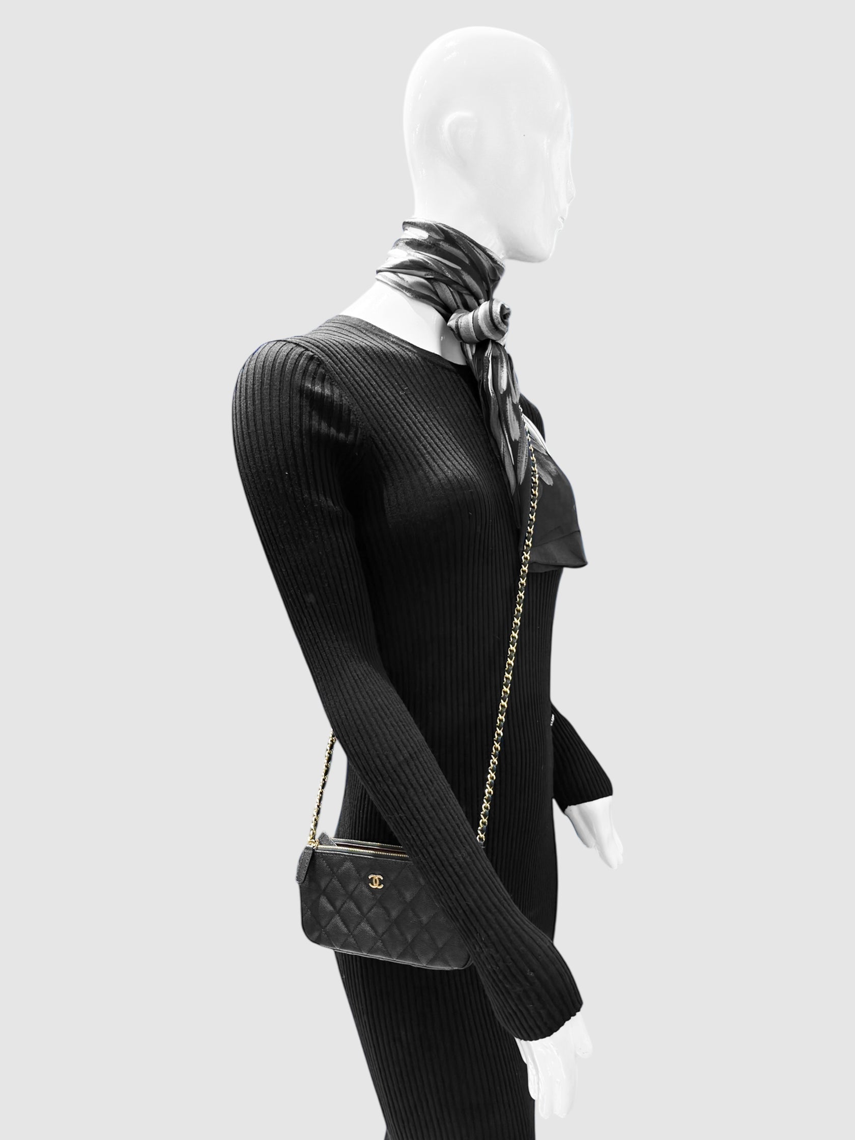 Double Zip Chain Clutch