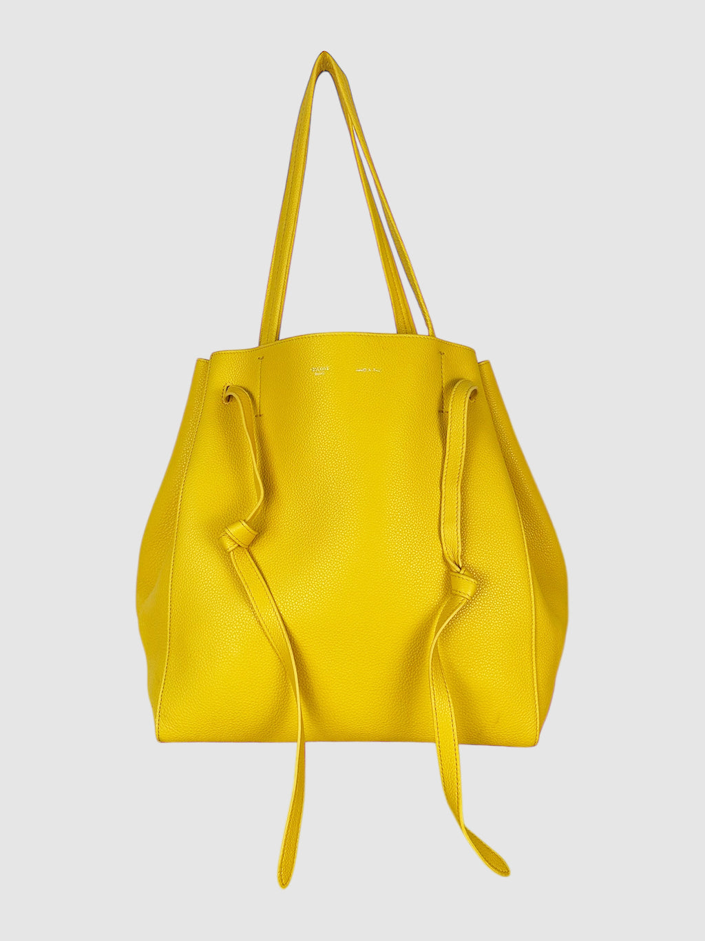 Celine Yellow Leather Cabas Phantom Bag Luxury Designer Resale Shoulder Bag Consignment Toronto Secondhand 