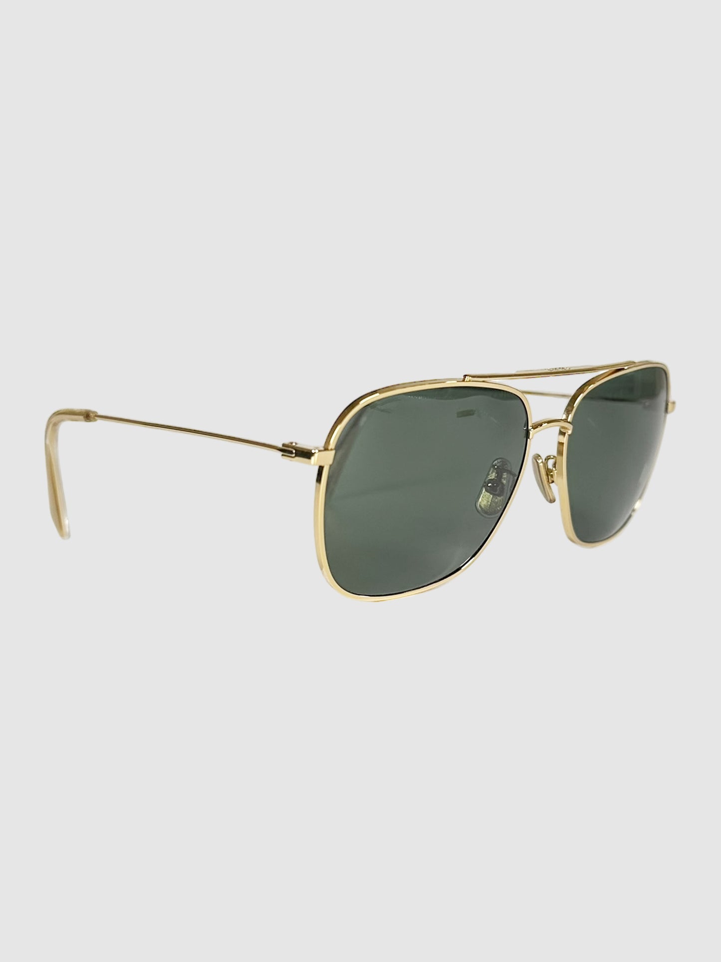 Celine Gold-Tone Tinted Aviator Sunglasses Consignment Secondhand Designer Luxury Resale Toronto Trendy