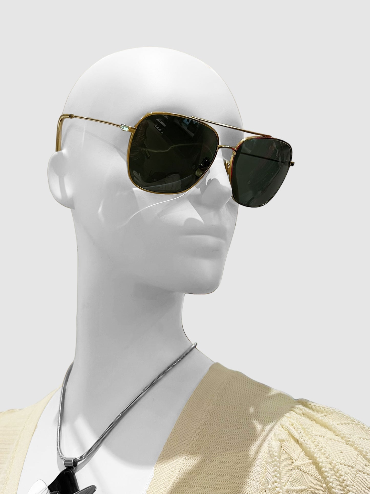 Celine Gold-Tone Tinted Aviator Sunglasses Consignment Secondhand Designer Luxury Resale Toronto Trendy