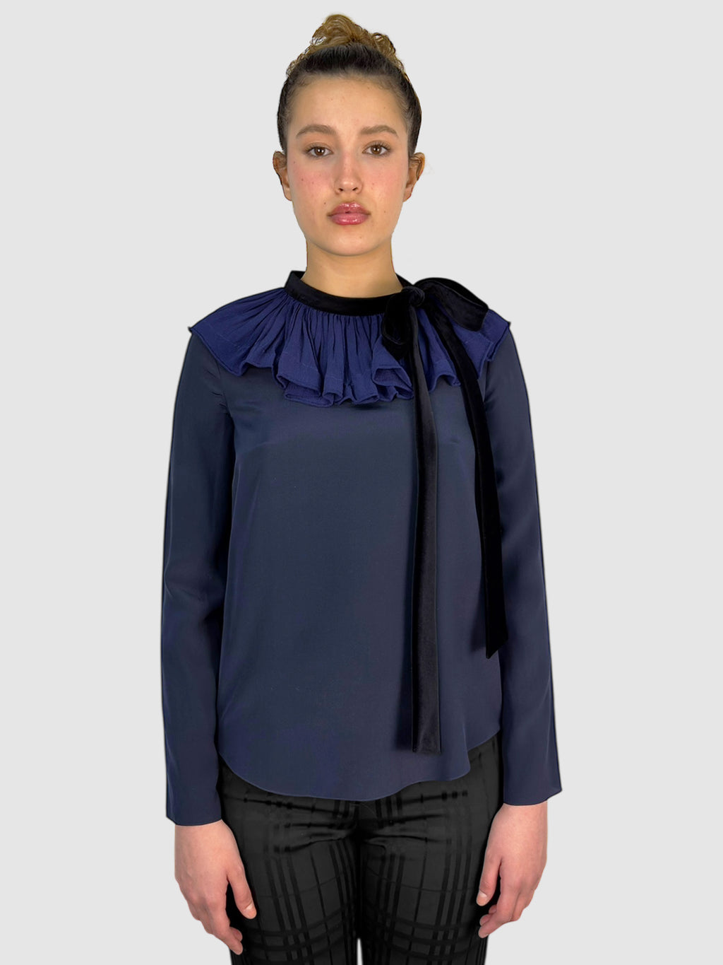 Silk Ruffled Top