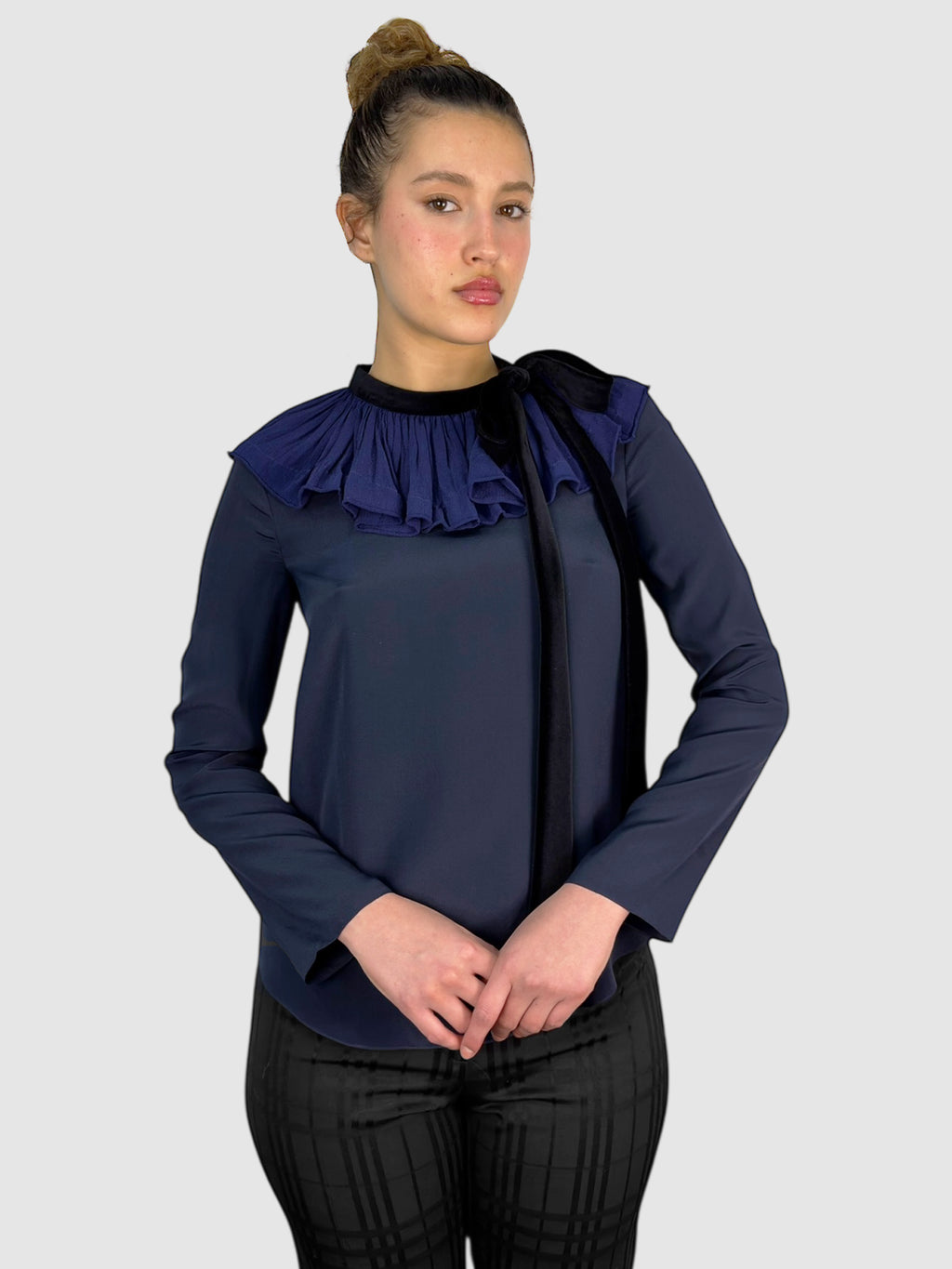 Silk Ruffled Top