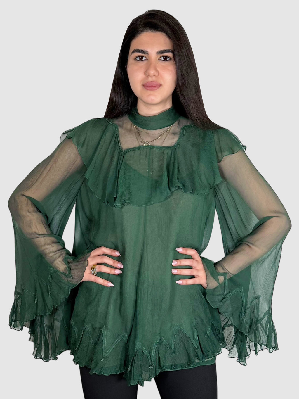 Sheer Flowy Top