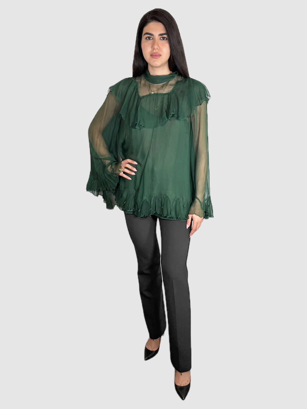Sheer Flowy Top