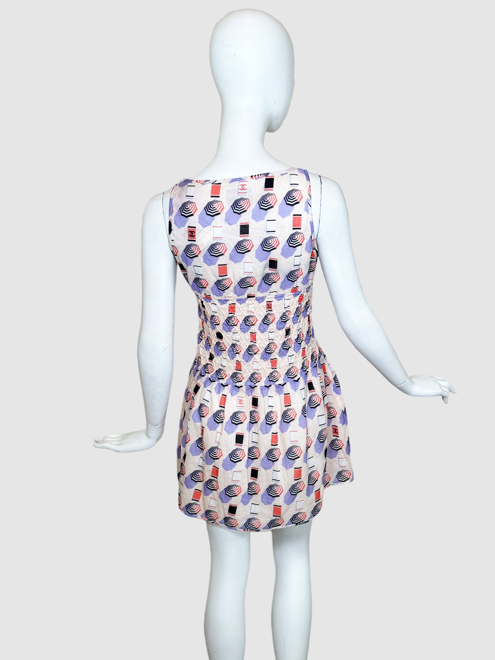 2019 Beach Print Mini Dress - Size 38