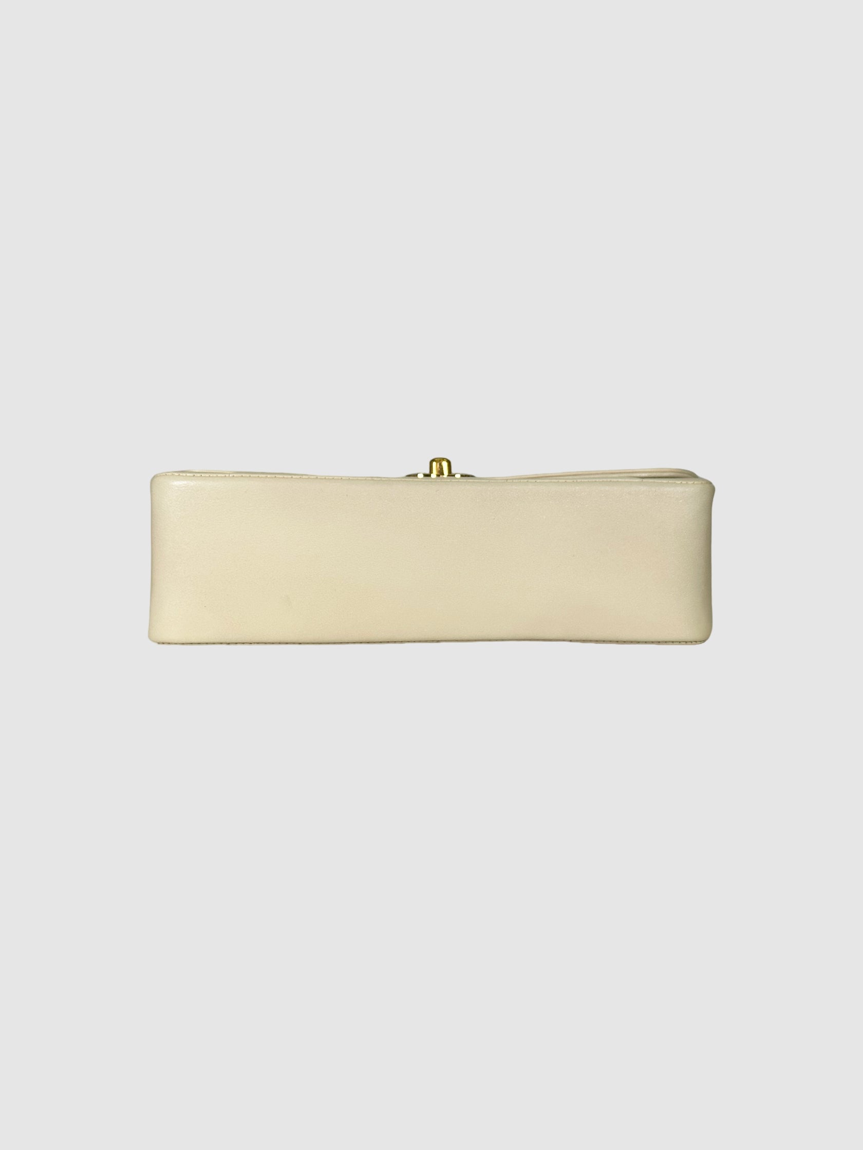 Vertical Lambskin Border Flap Bag