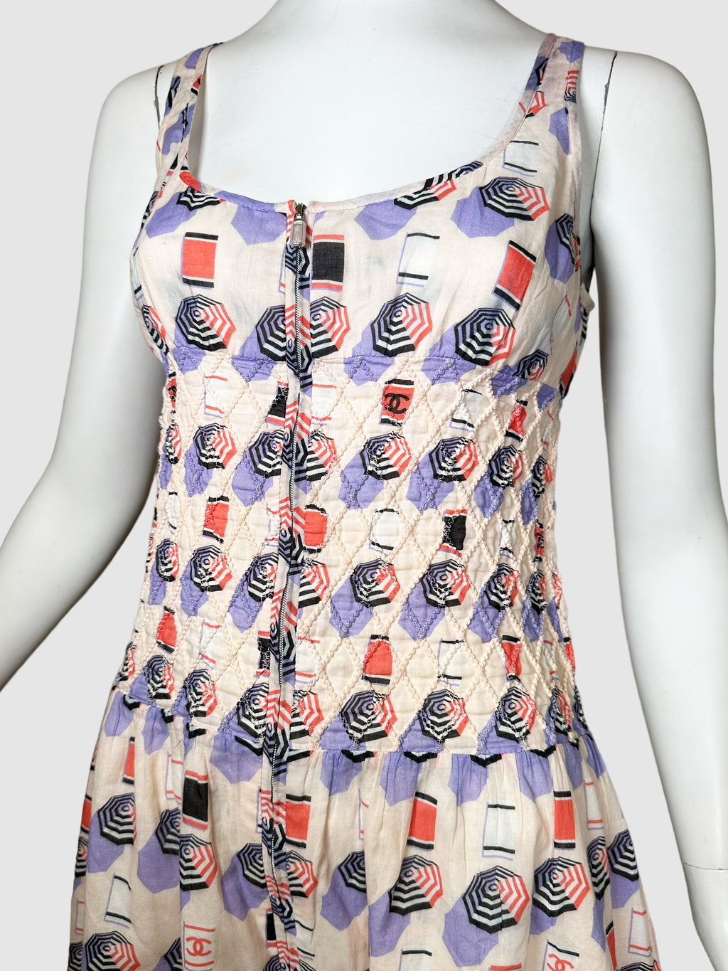 2019 Beach Print Mini Dress - Size 38