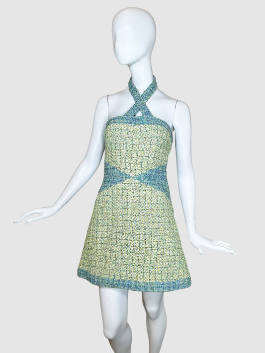 Chanel Sleeveless Tweed Mini Dress - Size 36