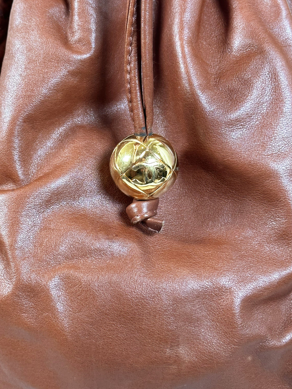 Matelasse CC Drawstring Shoulder Bag