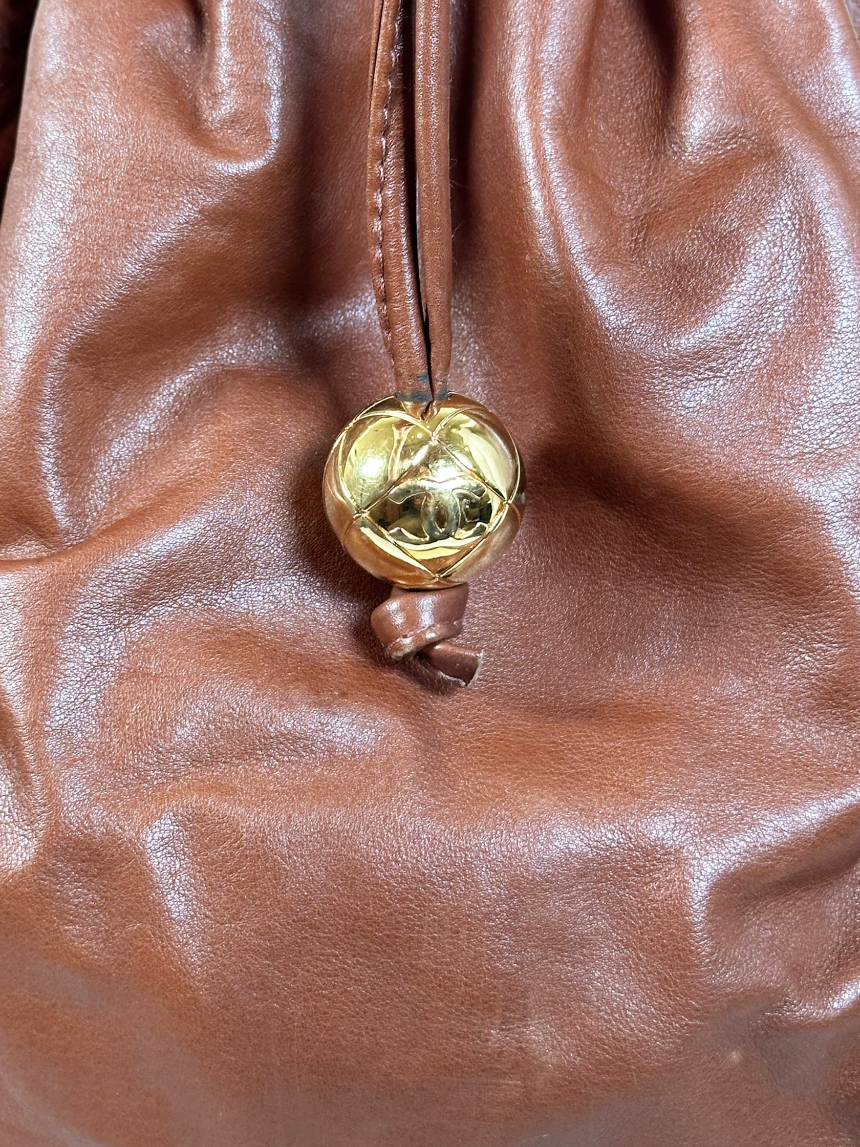 Matelasse CC Drawstring Shoulder Bag